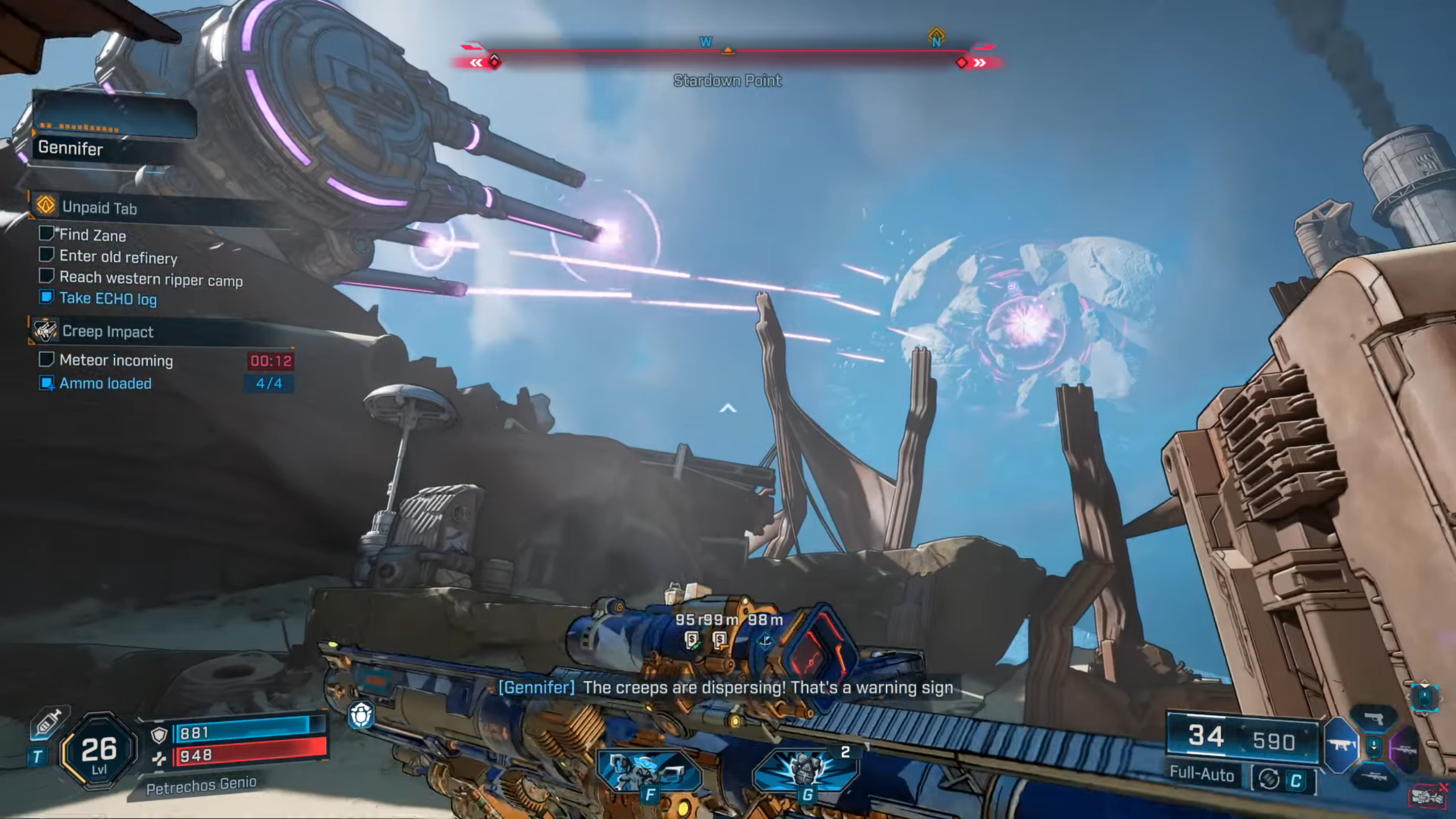 Creep Impact World Event in Borderlands 4 (Image via 2K Games)