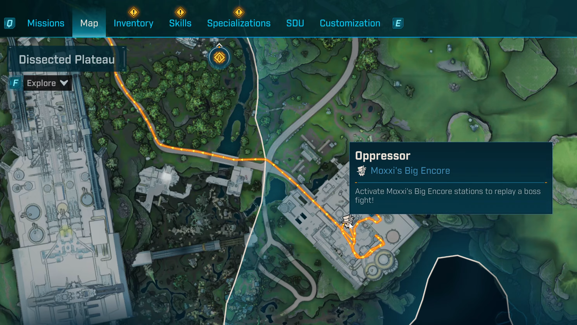 Locate the Asher's Rise at the Dissected Plateau (Image via 2K Games)