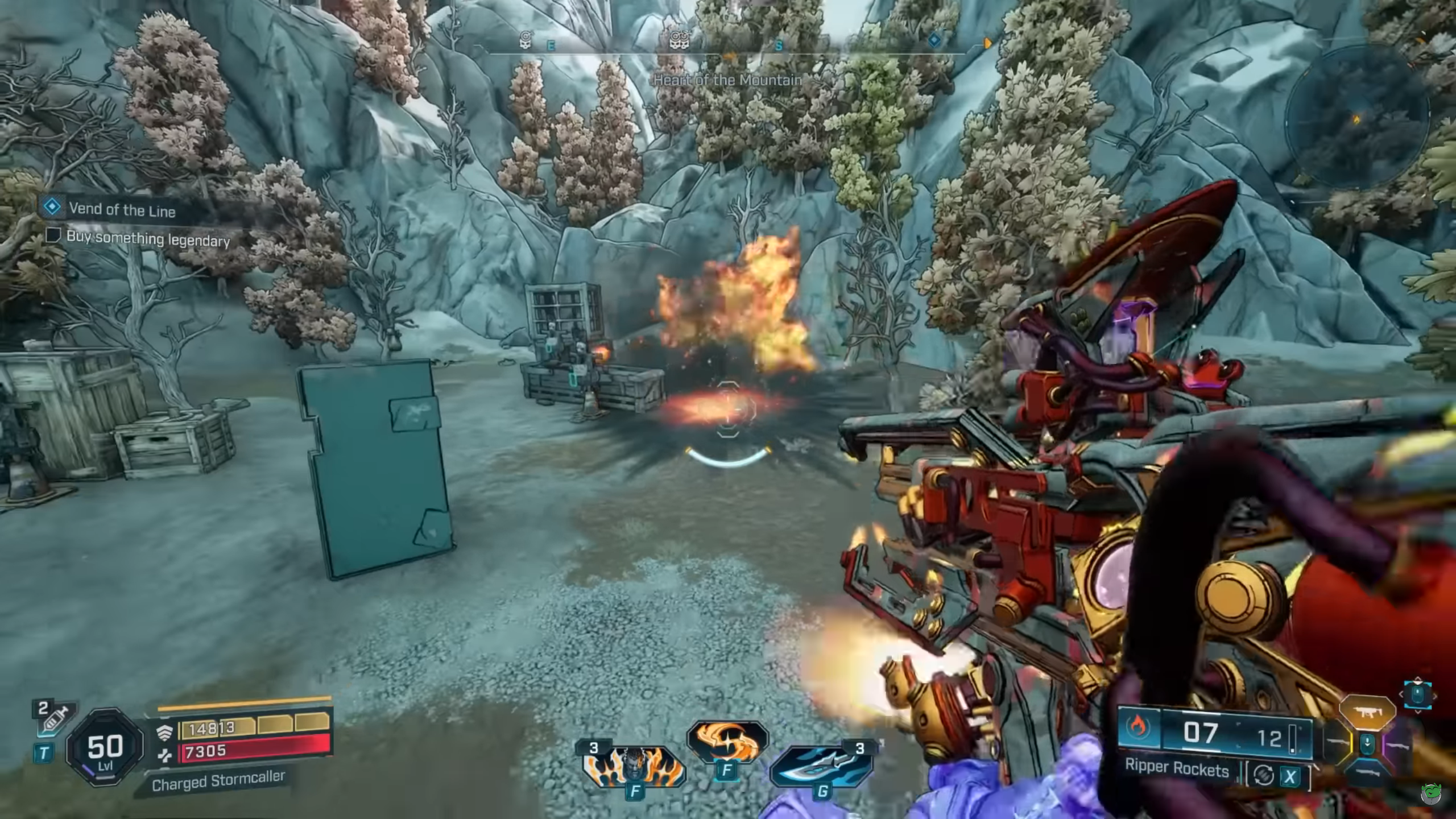 Destroy explosive barrels to inflict damage on nearby enemies (Image via 2K Games)