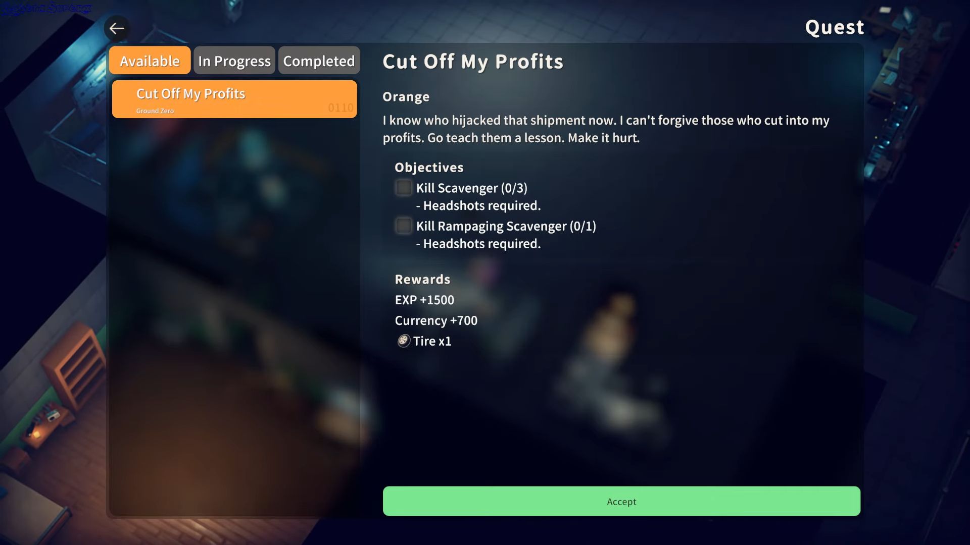 Quest log for Cut Off My Profits in Escape From Duckov (Image via bilibili)