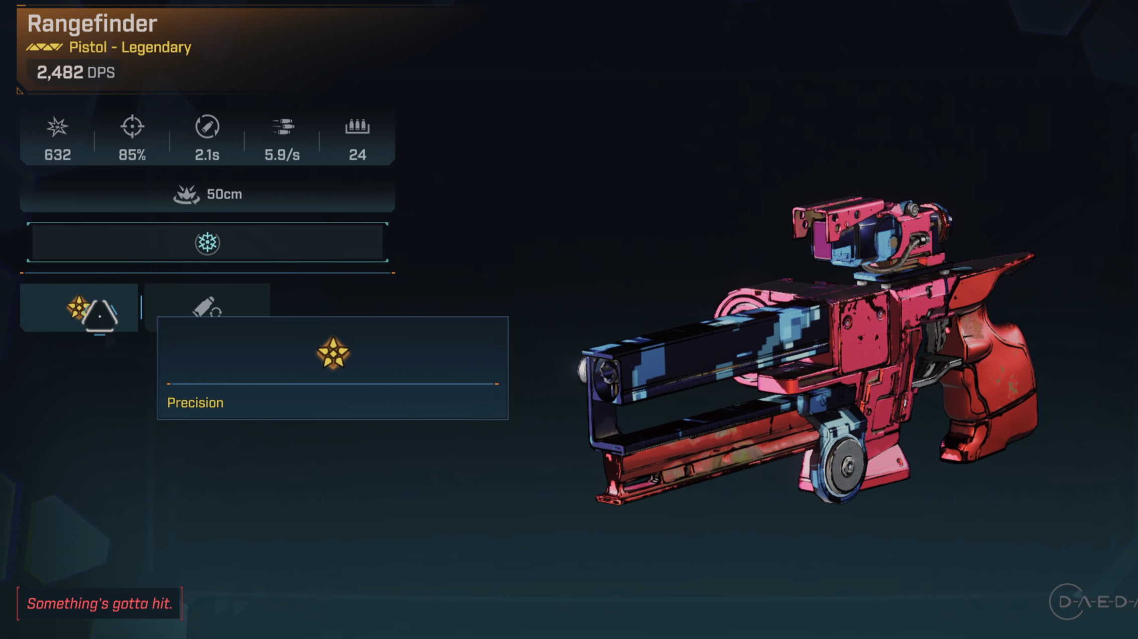 Rangefinder Legendary Pistol Overview in Borderlands 4 (Image via 2K Games)