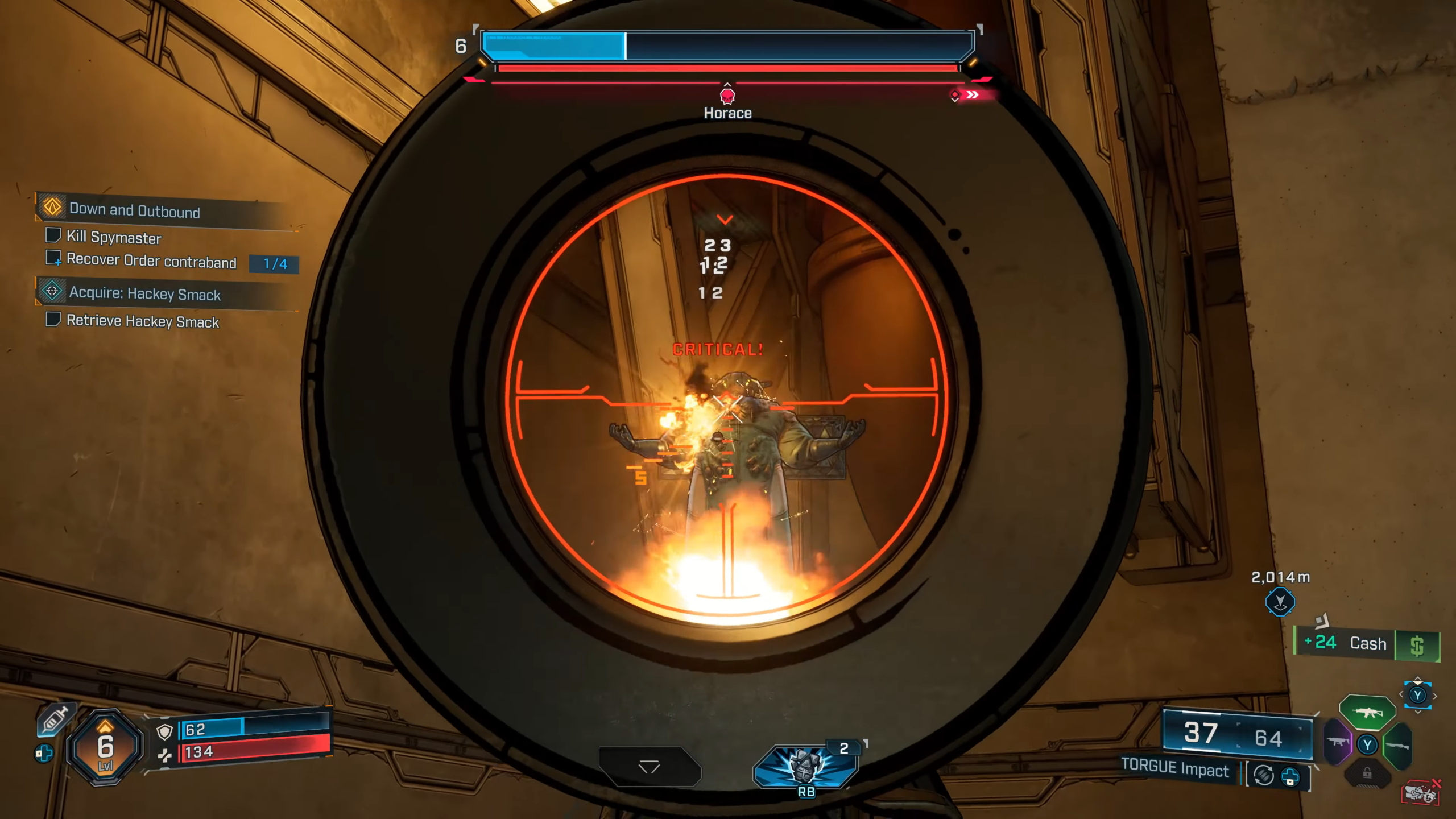 Horace Boss battle overview in Borderlands 4 (Image via 2K Games)