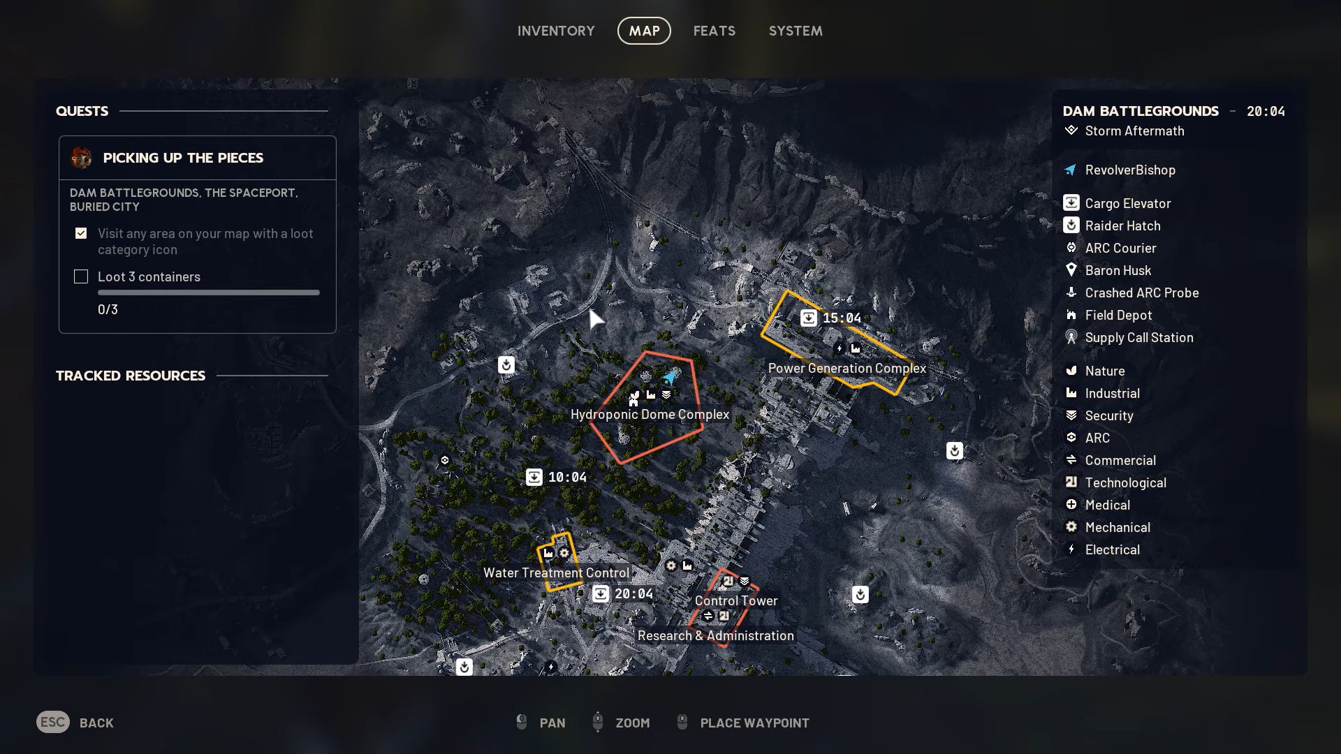 The Yellow and Red squares indicate loot and enemy levels (Image via Embark Studios)