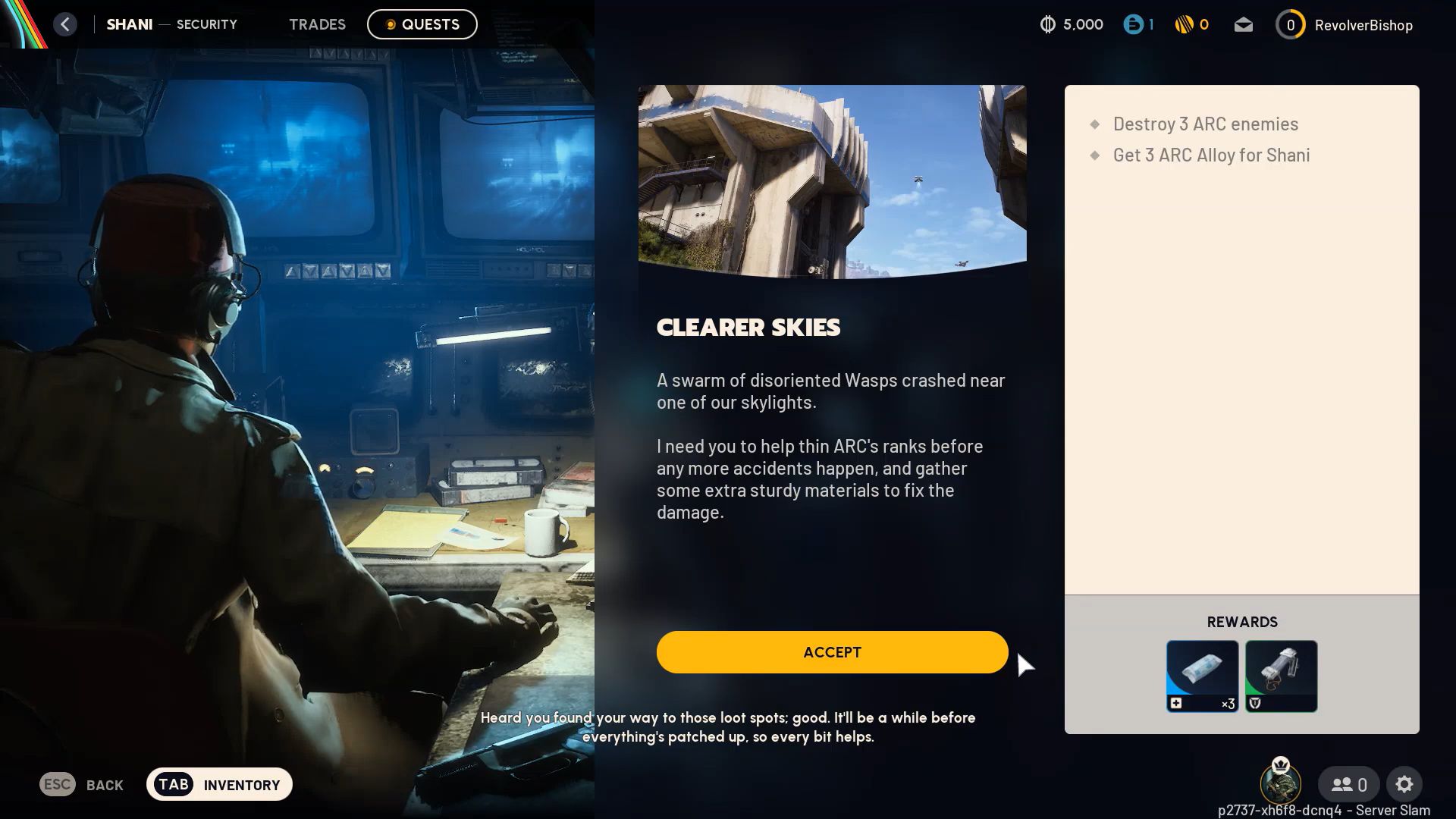 Description of the Clearer Skies in Arc Raiders (Image via Embark Studios)