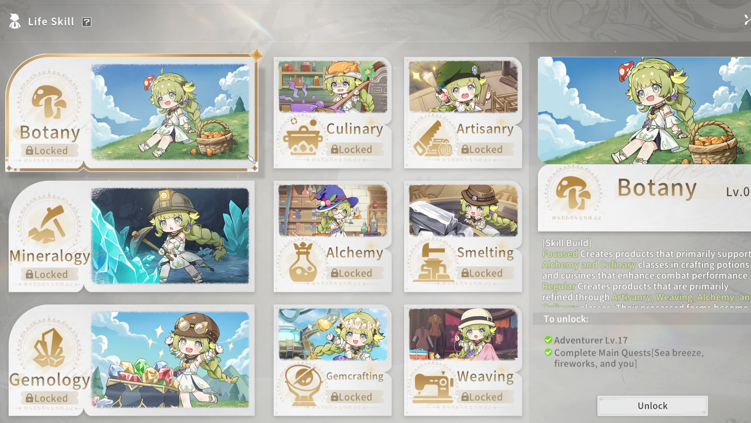 List of all Life Skills in Blue Protocol Star Resonance (Image via A Plus Japan)