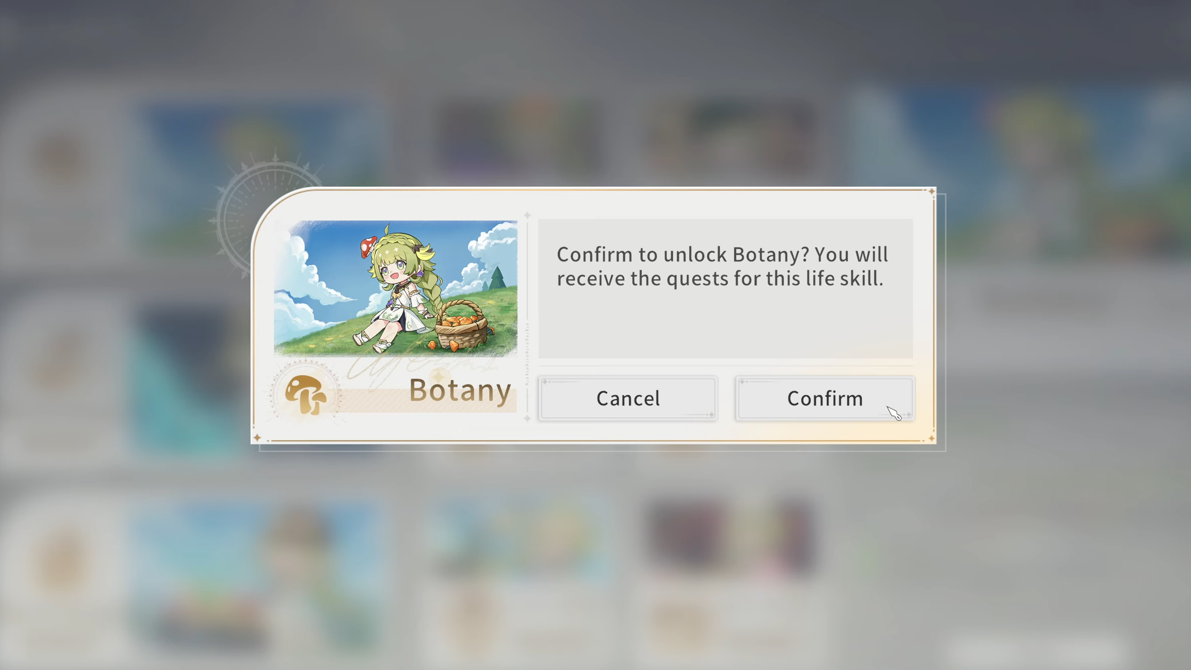 Botany Life Skill in Blue Protocol Star Resonance (Image via A Plus Japan)