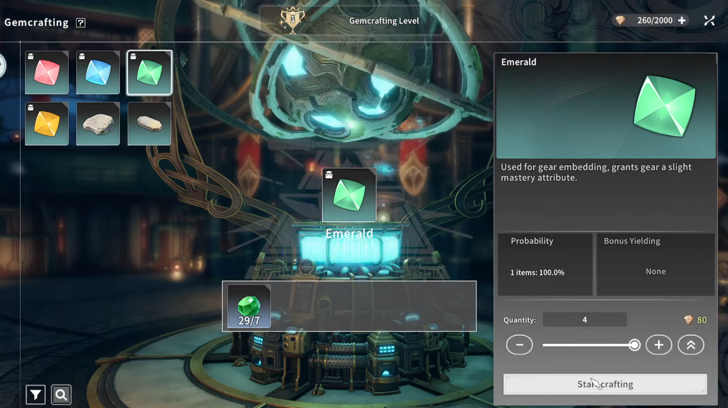 Gemcrafting Life Skill in Blue Protocol Star Resonance (Image via A Plus Japan)