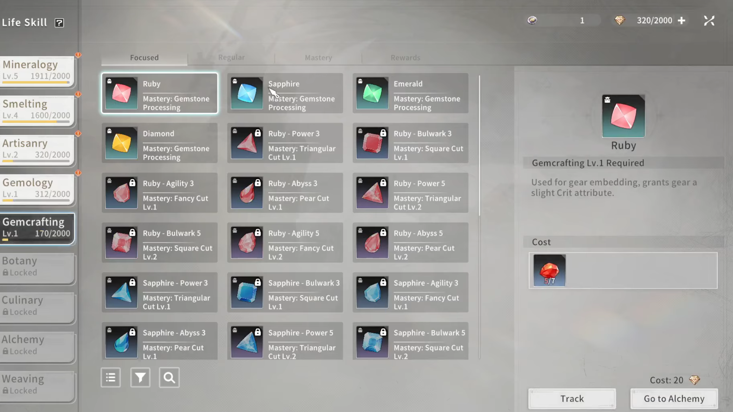 Types of Gems you can collect (Image via A Plus Japan)