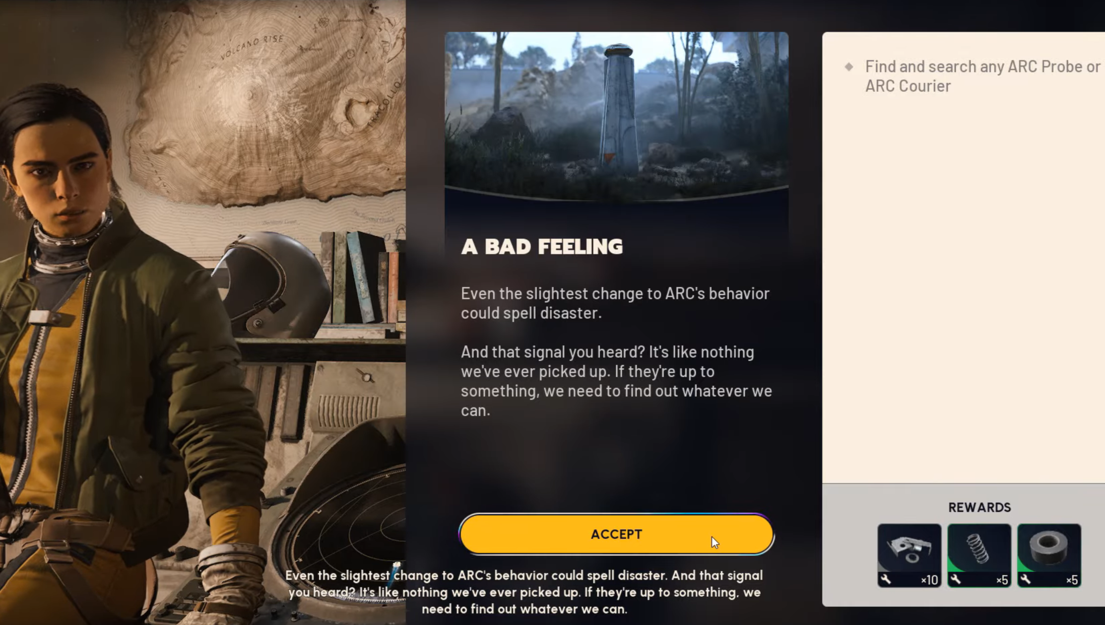 A Bad Feeling quest in Arc Raiders (Image via Embark Studio)
