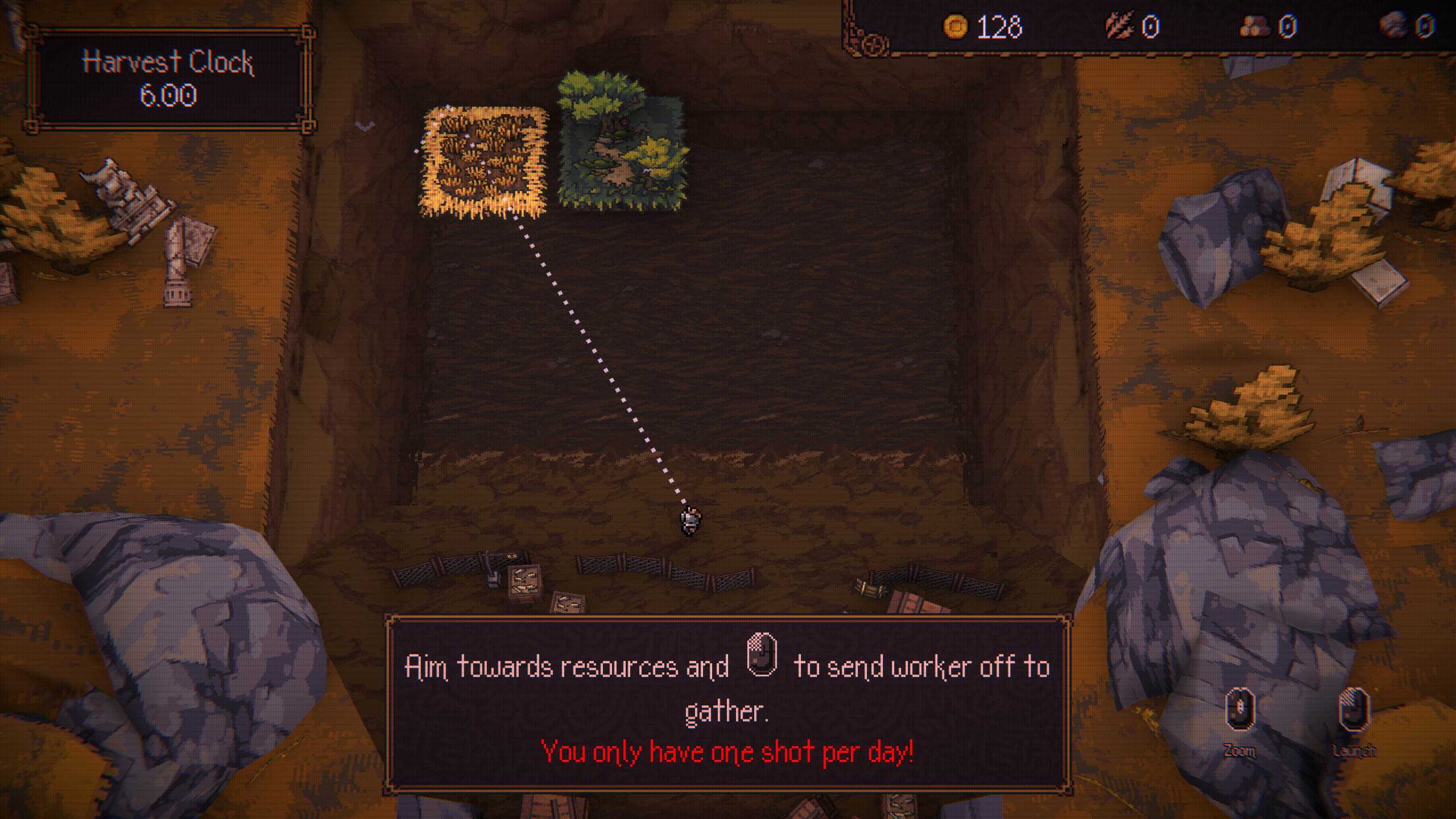 Harvest Menu in Ball X Pit (Image via Devolver Digital)