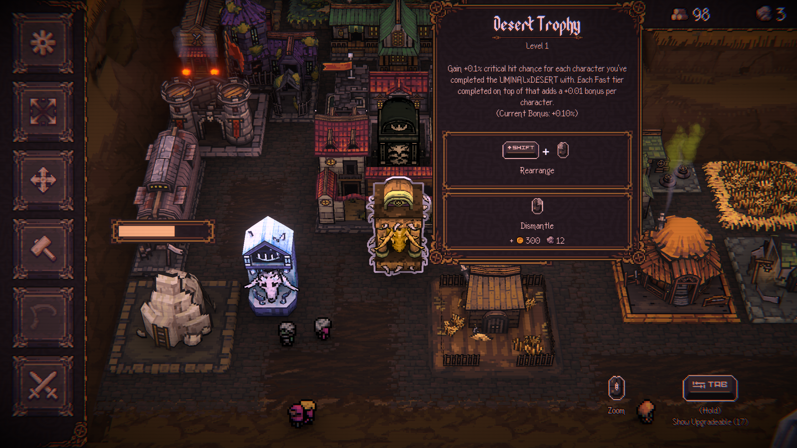 Desert Trophy Building Overview in Ball X Pit (Image via Devolver Digital)