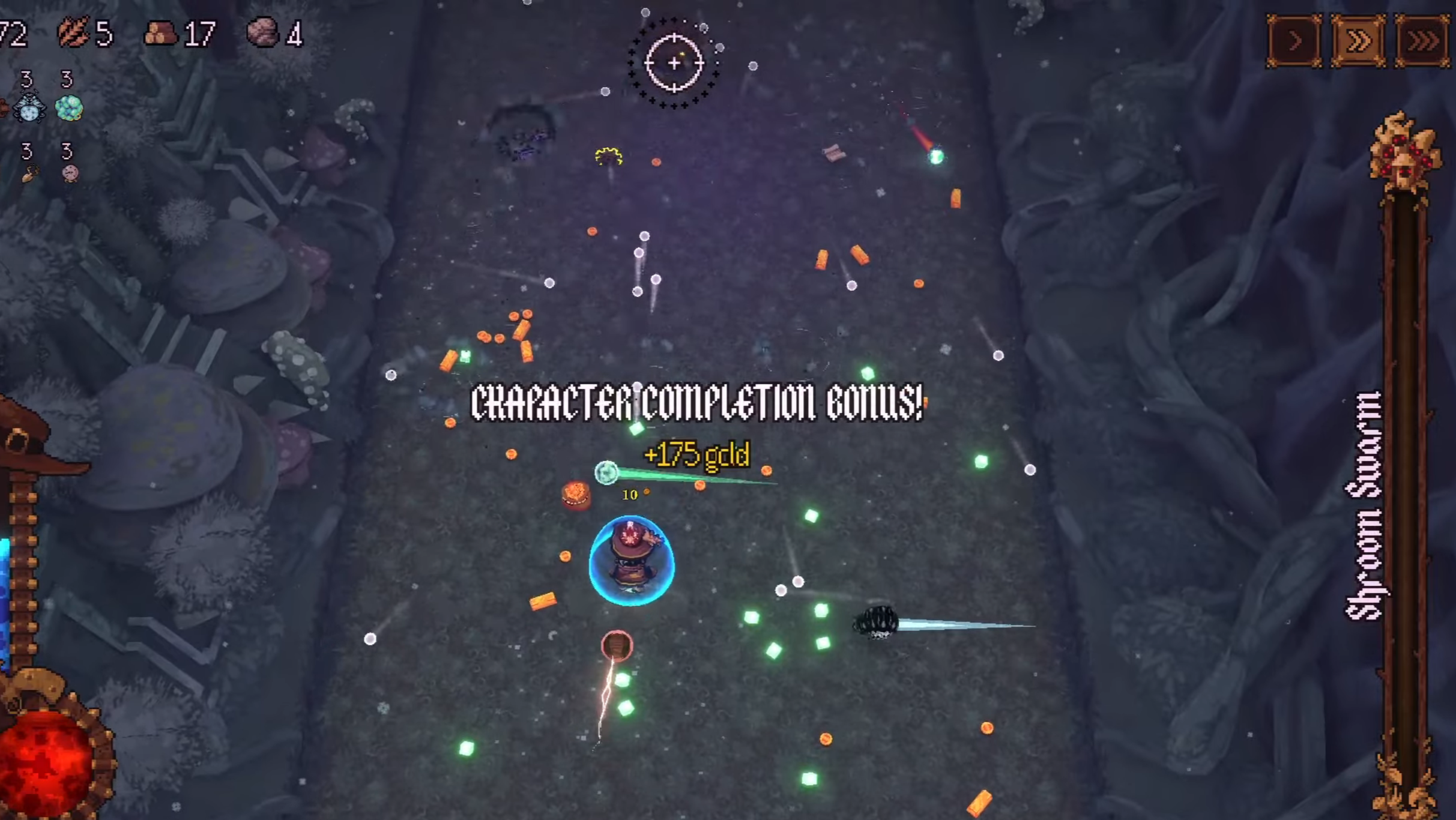 Shroom Swarm Overview in Ball X Pit (Image via Devolver Digital)