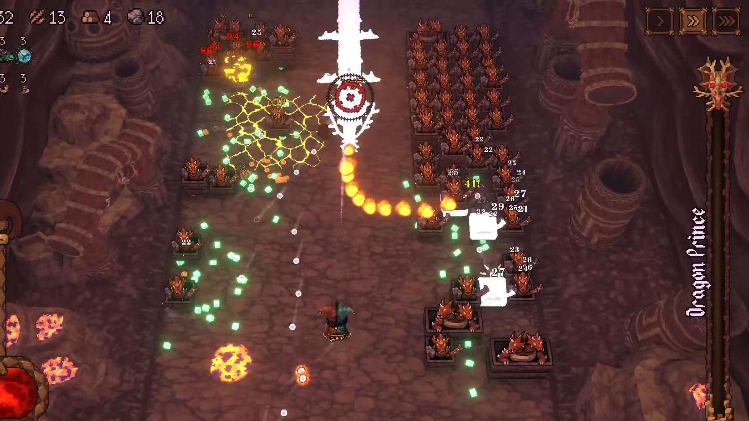 Take out the mini-enemies as quickly as you can (Image via Devolver Digital)