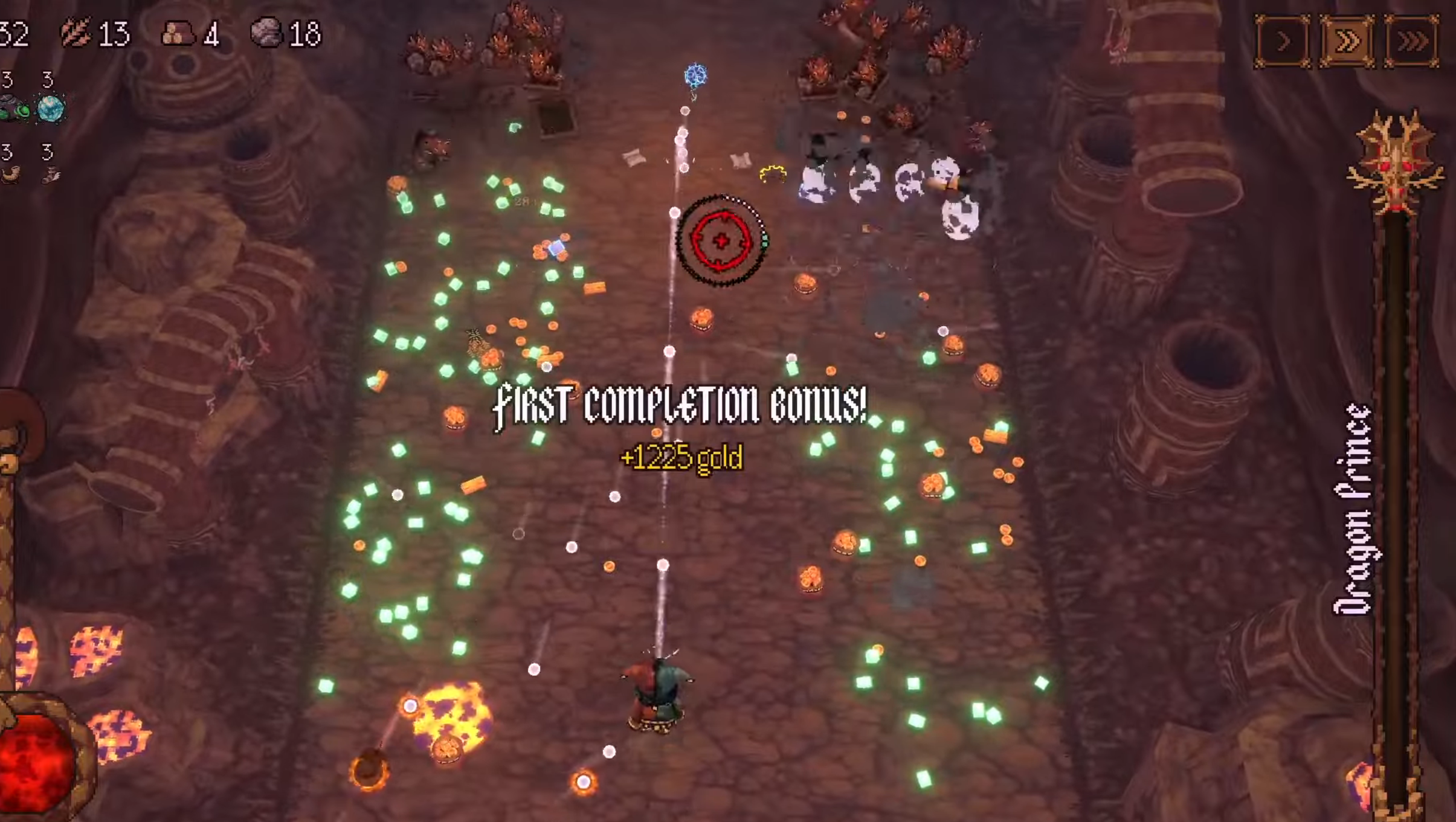 The Dragon Prince Boss Overview in Ball X Pit (Image via Devolver Digital)