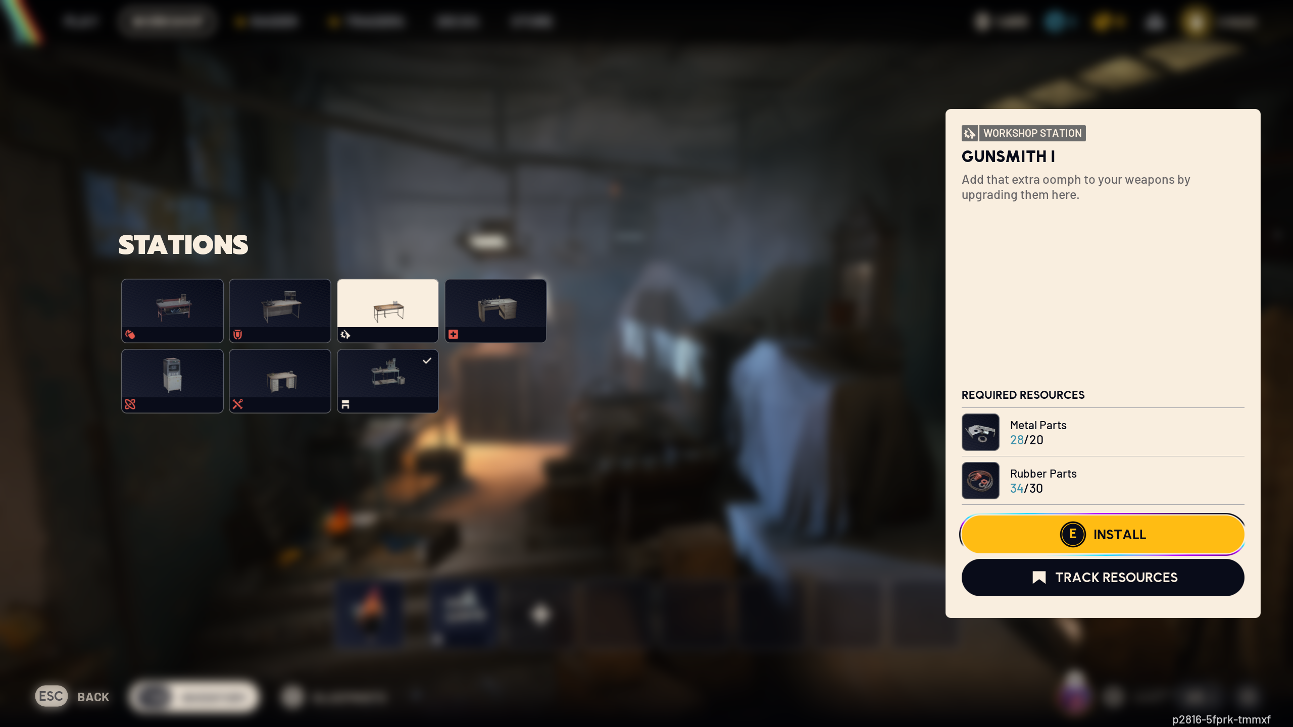 How to setup a Gunsmith workstation (Image via Embark Studios)