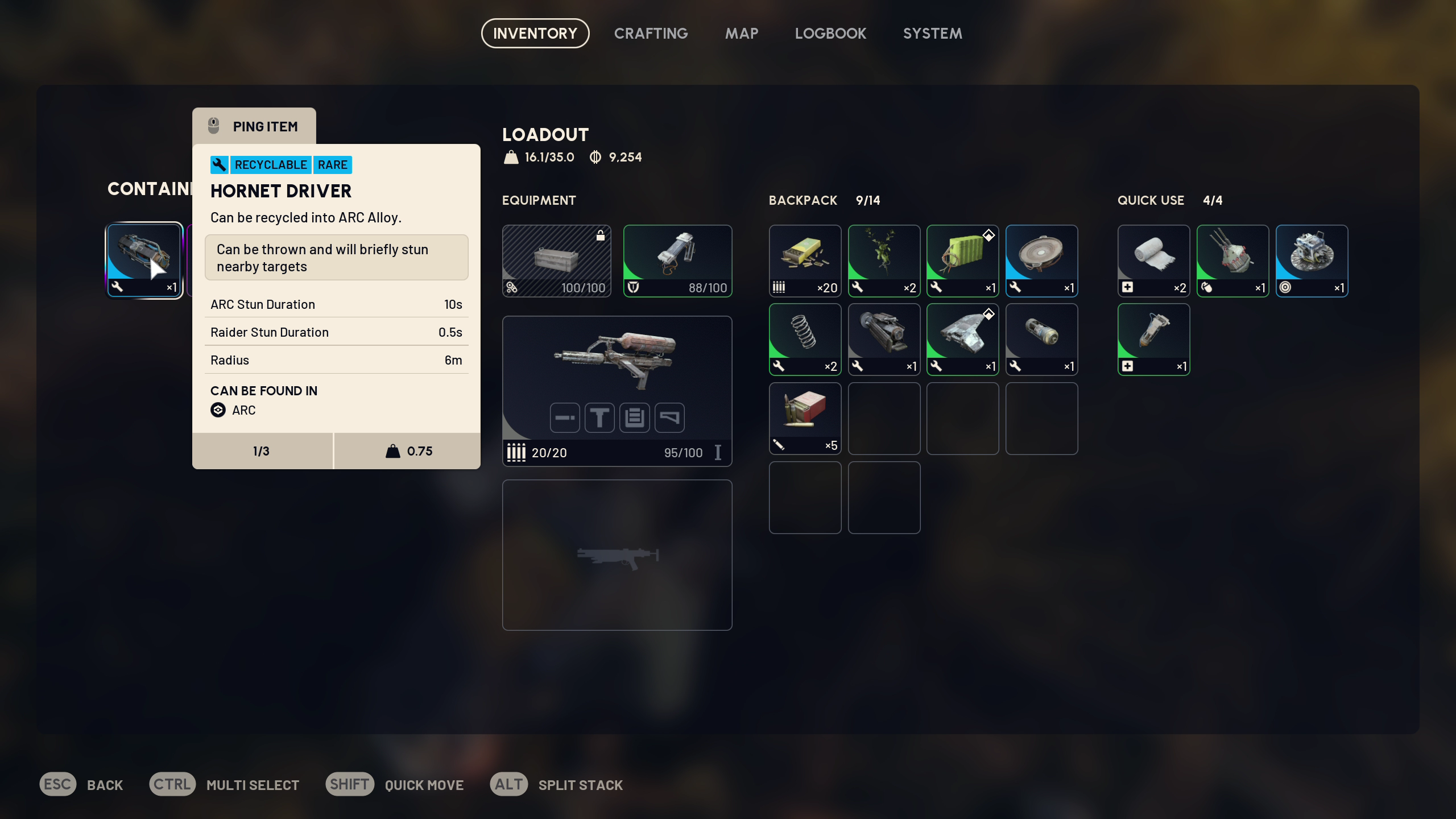 Find exclusive Hornet Drops by looting them (Image via Embark Studios)