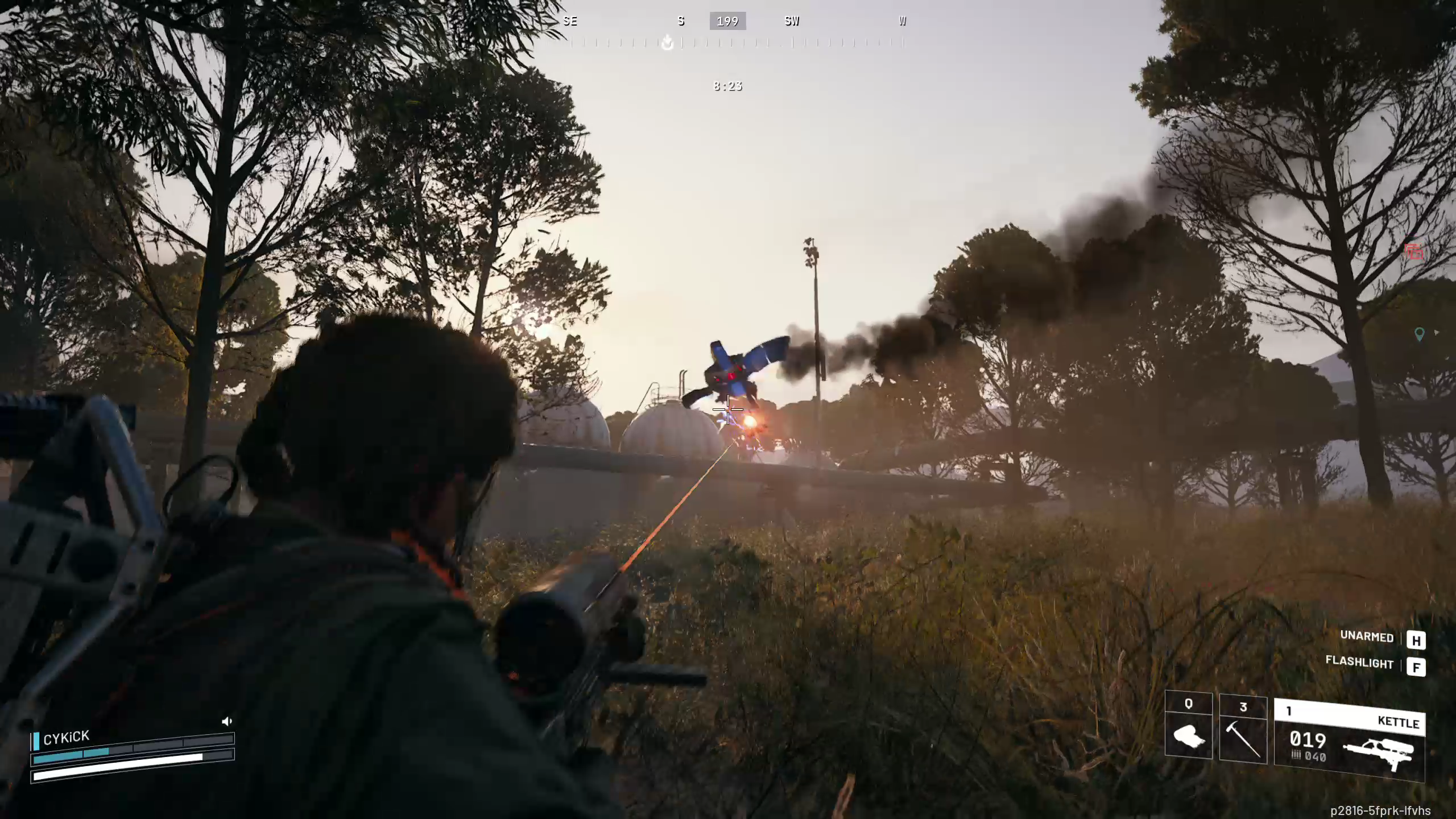 Destroy Hornets by shooting at their thrusters (Image via Embark Studios)