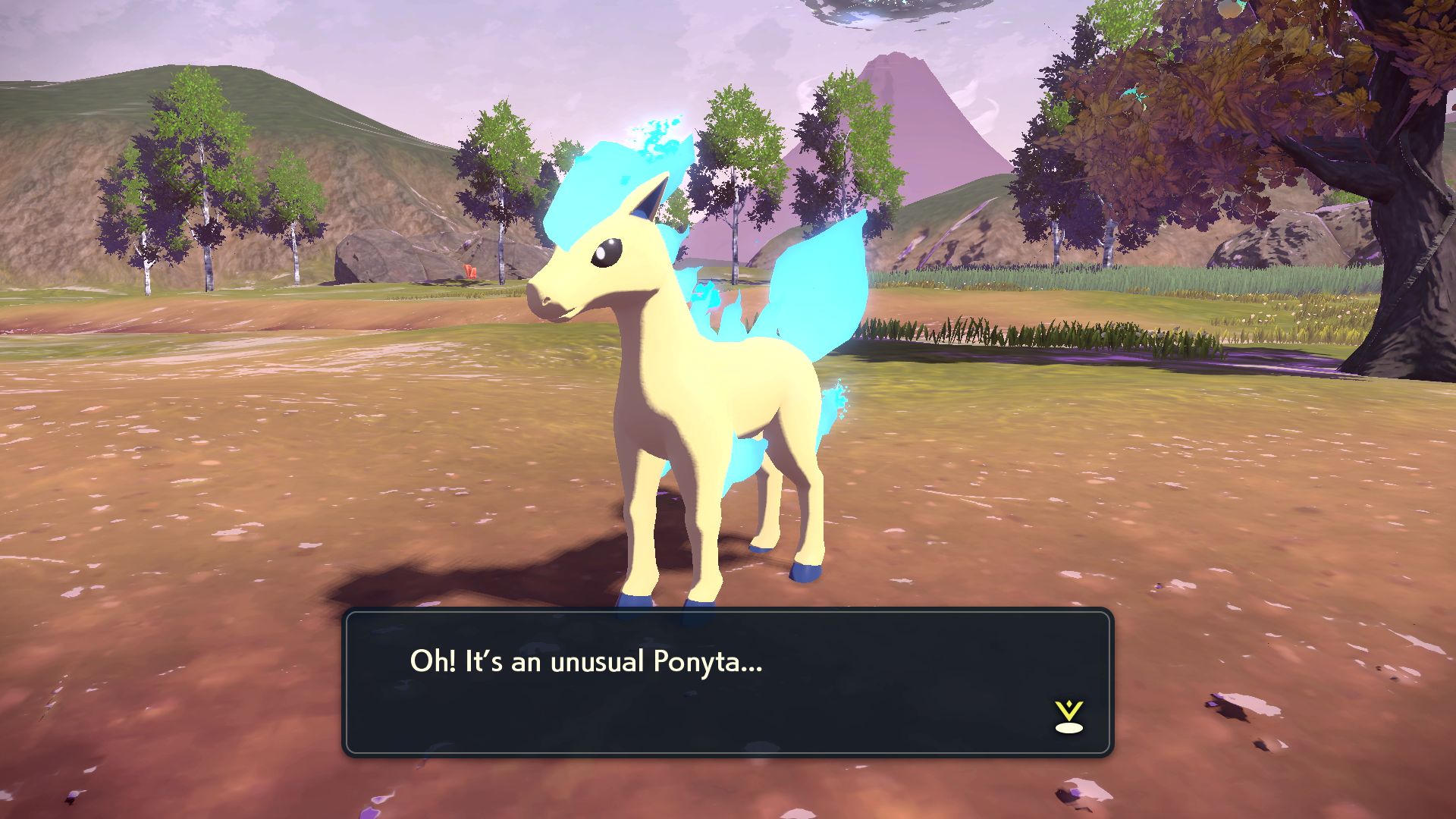 Shiny Ponyta from Pokemon Legends Arceus (Image via The Pokemon Company)
