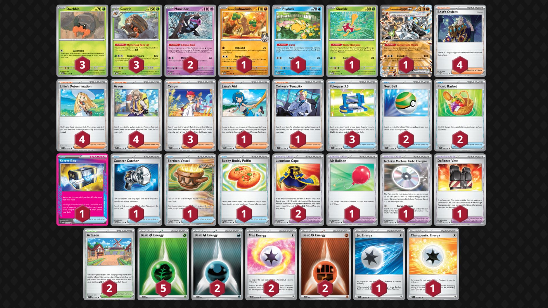 Shuckle decklist (Image via TPC)