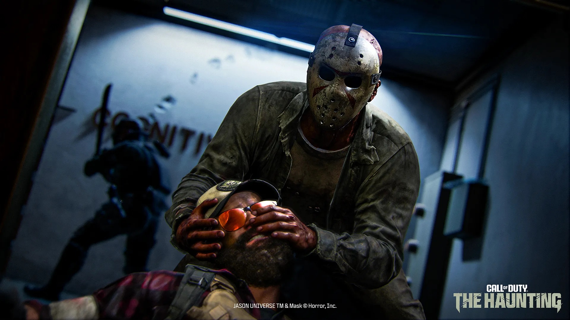 A Slasher eliminating a survivor in Slasher Deathmatch in Black Ops 6