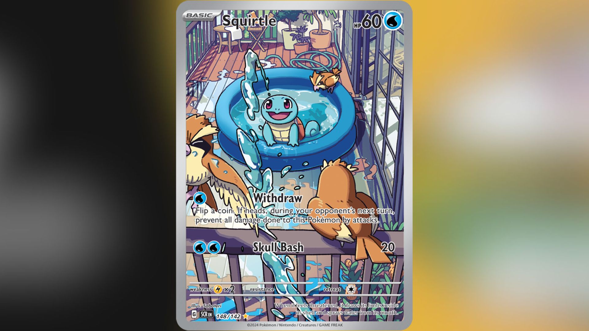 Squirtle Full Art from Stellar Crown (Image via TPC)