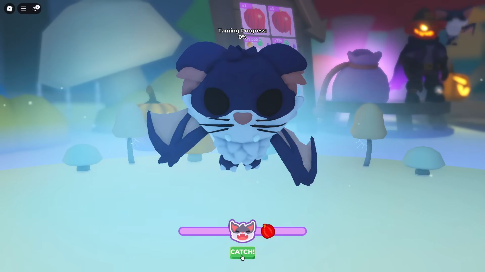 Taming Kitty Bat (Image via Roblox Corporation)