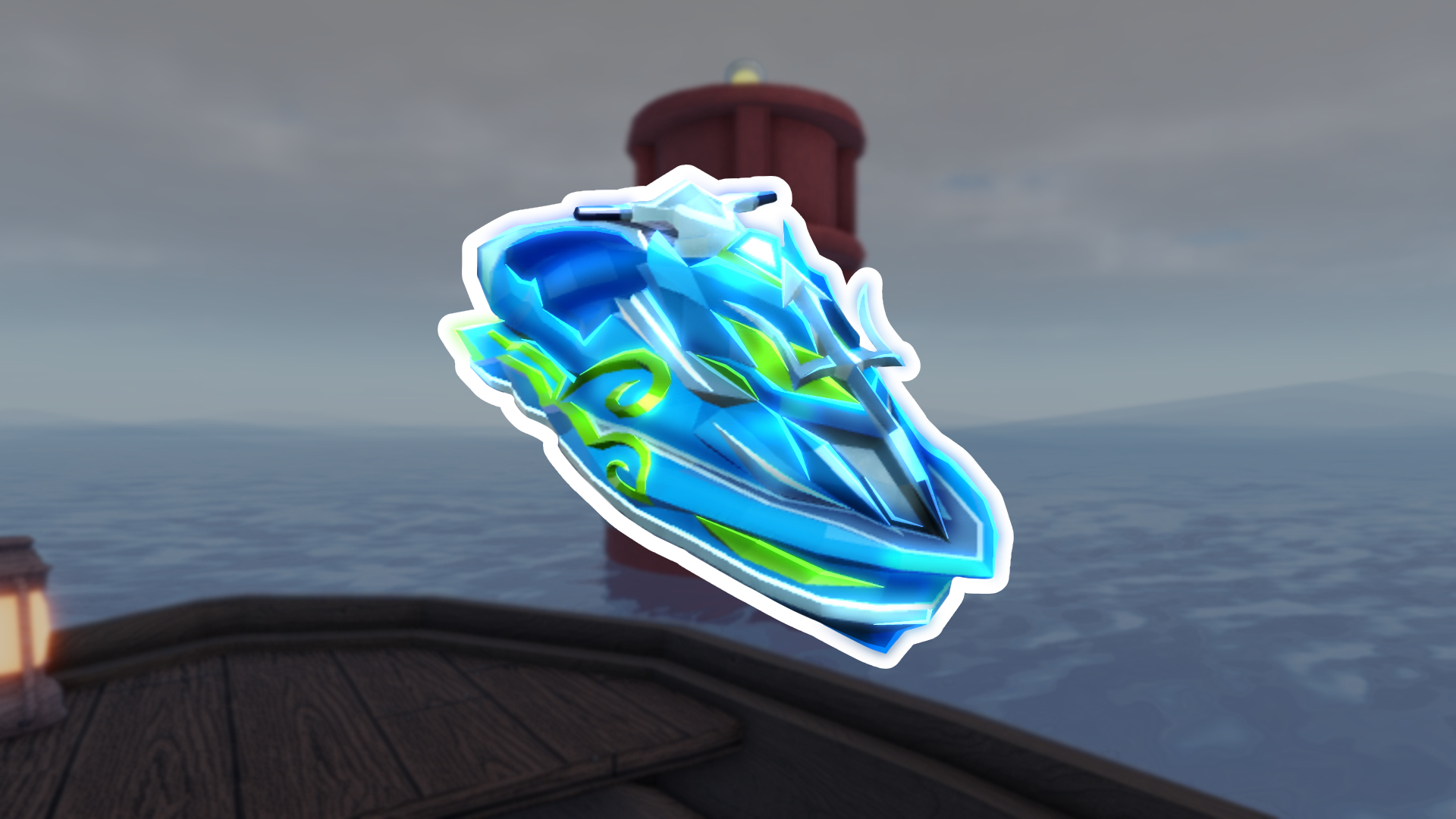 The Atlantean Jetski in Fisch (Image via Roblox Corporation)