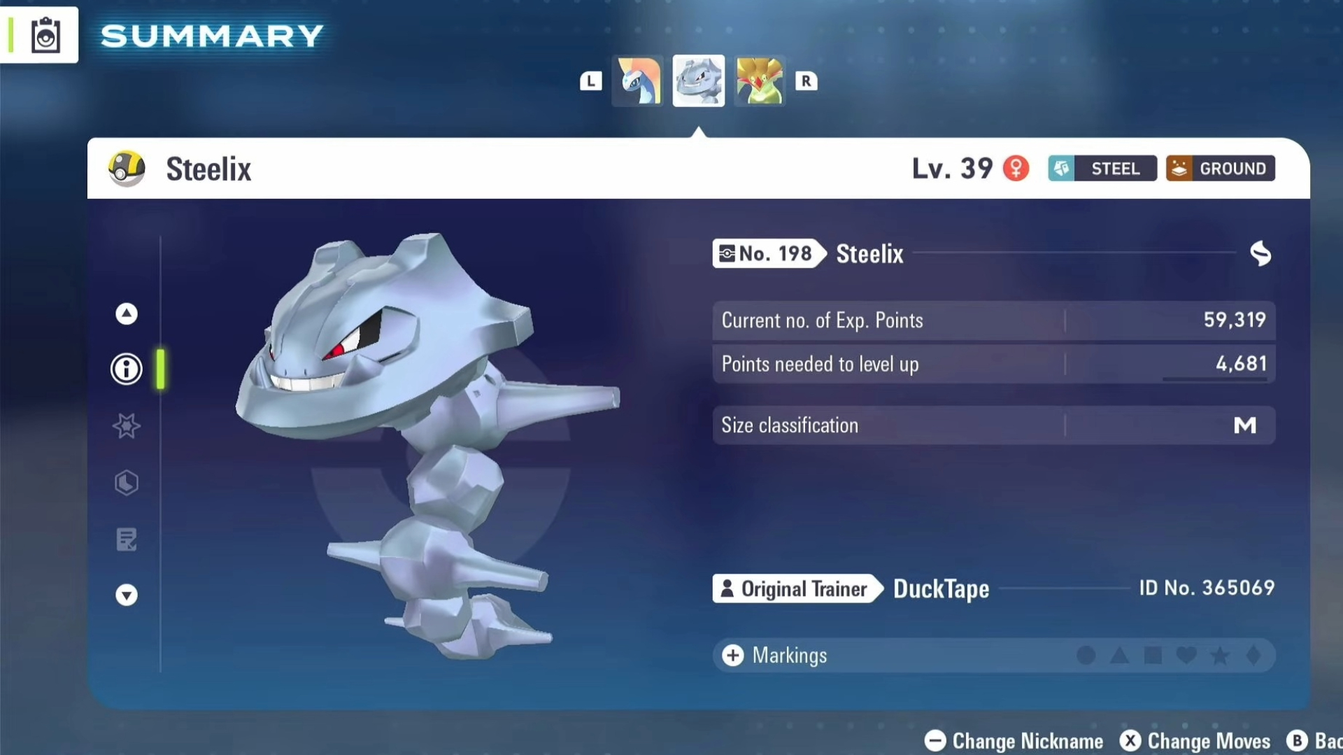 The Steelix in the game