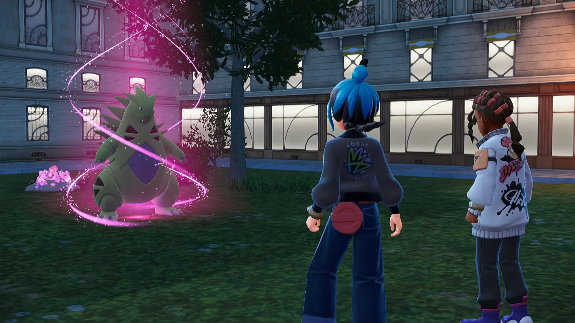 The battle with the Rogue Mega Tyranitar begins