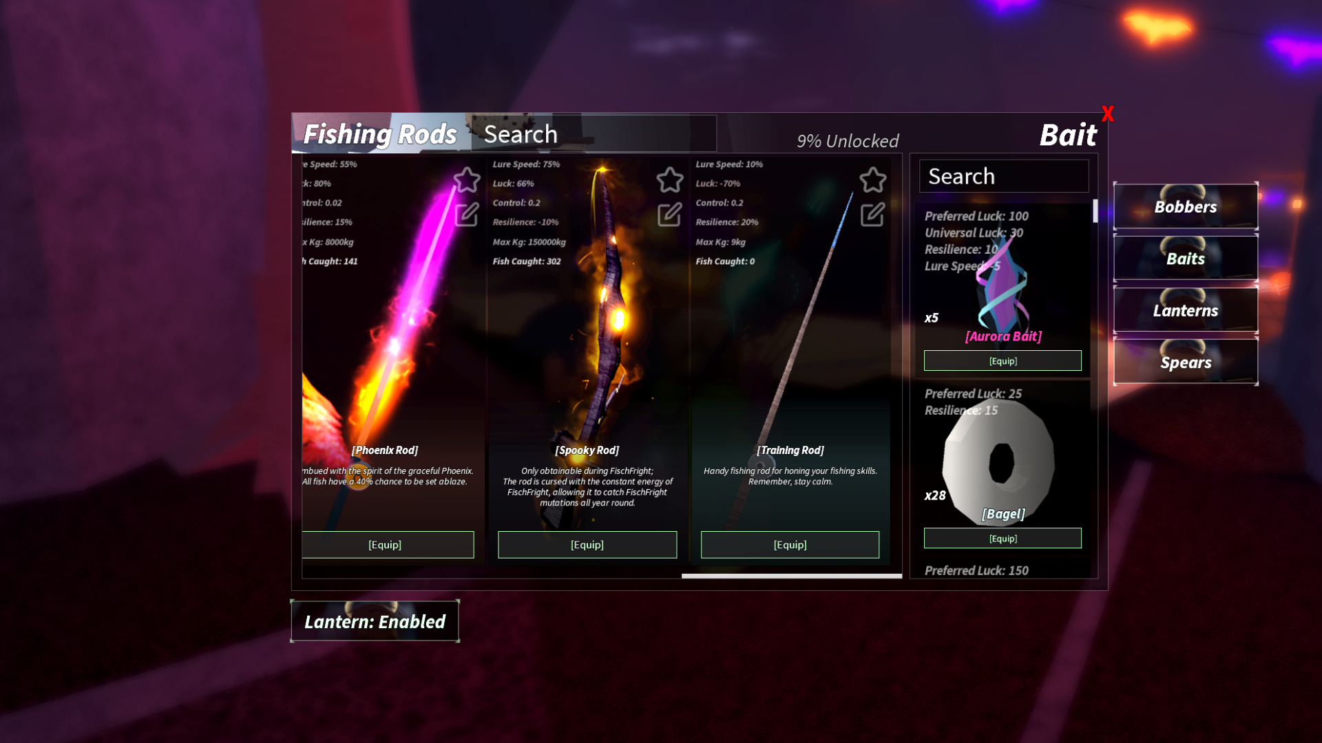 The spooky rod is best for this quest (Image via Roblox Corporation)