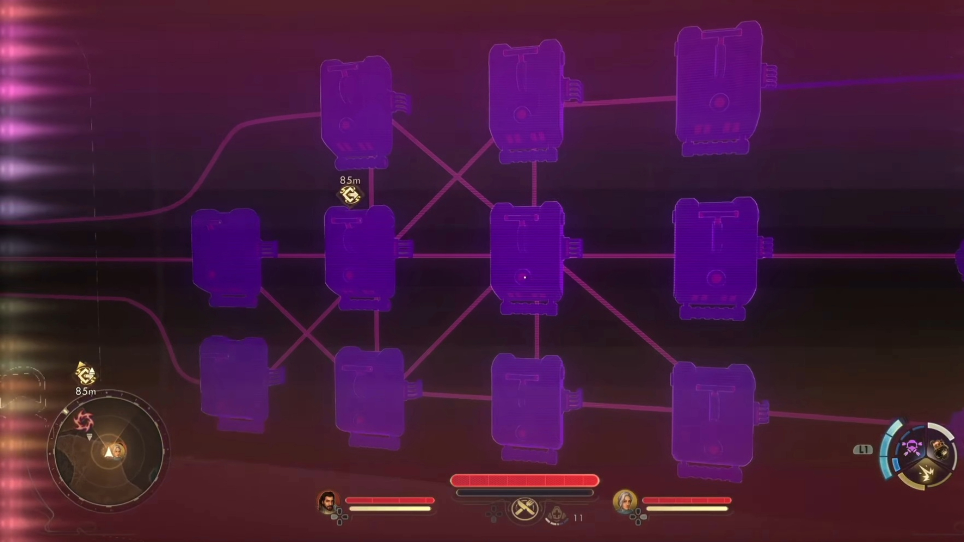 The switches and wires under the N-Ray Scanner