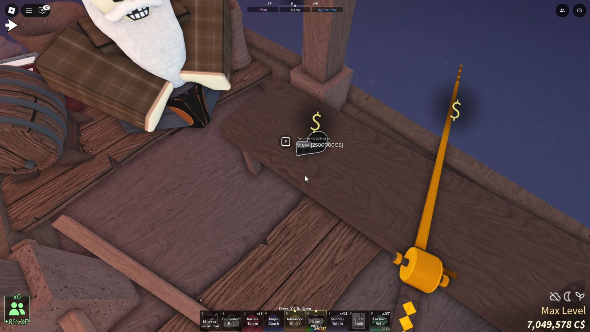 Traveler’s Whistle in Fisch (Image via Roblox Corporation)