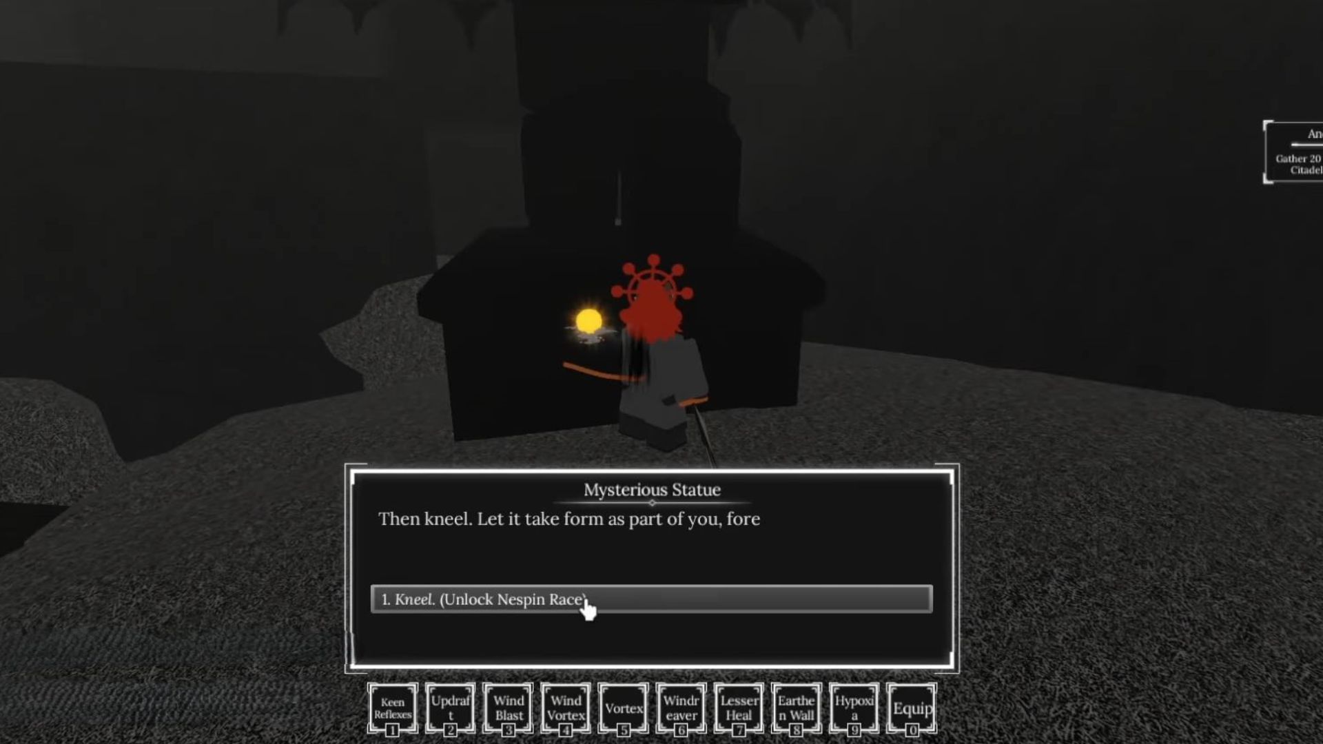 Unlocking Nespin (Image via Roblox Corporation)