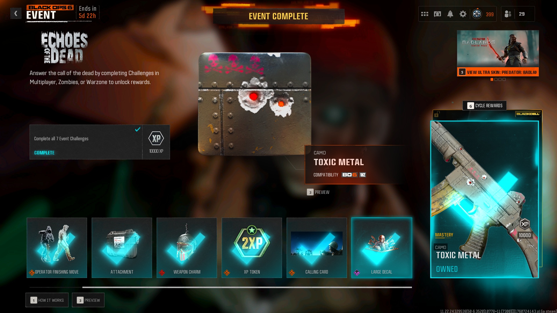 Unlocking the Toxic Metal animated camo in Black Ops 6 and Warzone