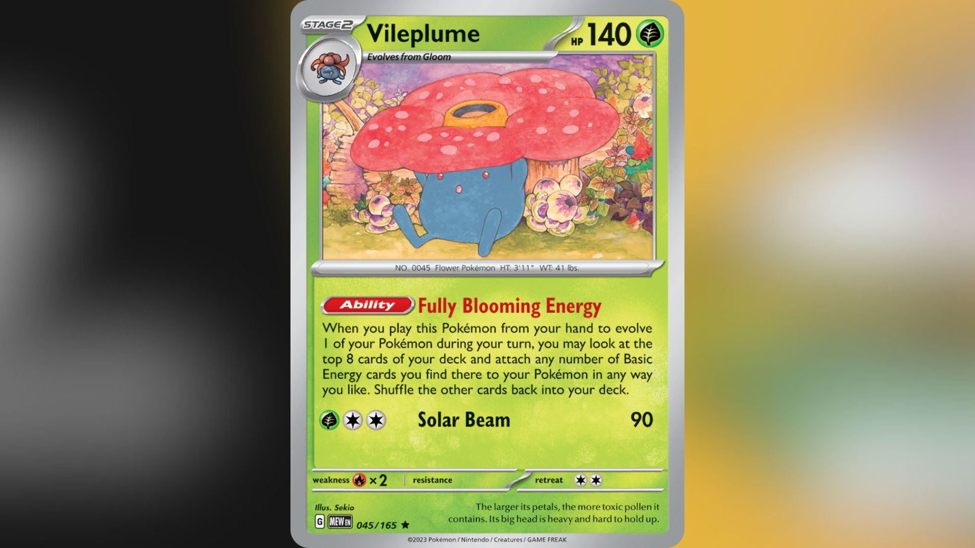 Vileplume from Pokemon 151 (Image via TPC)