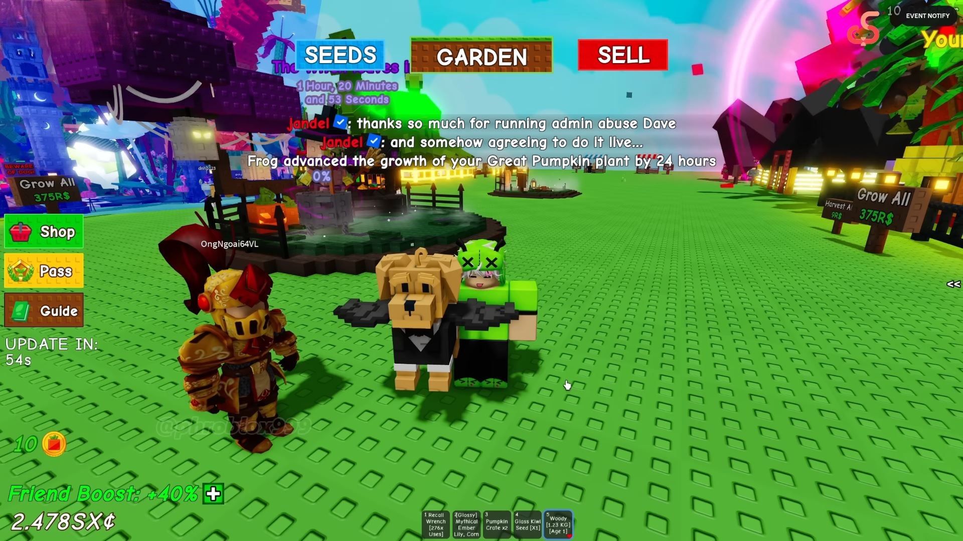 Woody in hand (Image via Roblox Corporation)