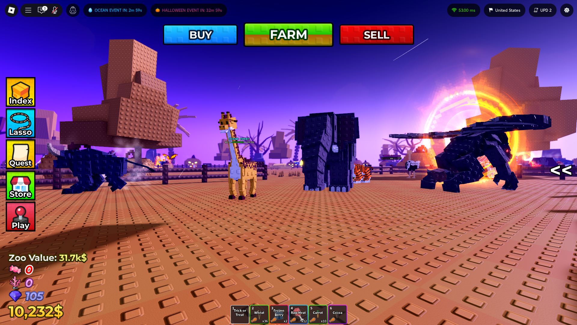 Place Animals in your Zoo (Image via Roblox Corporation)