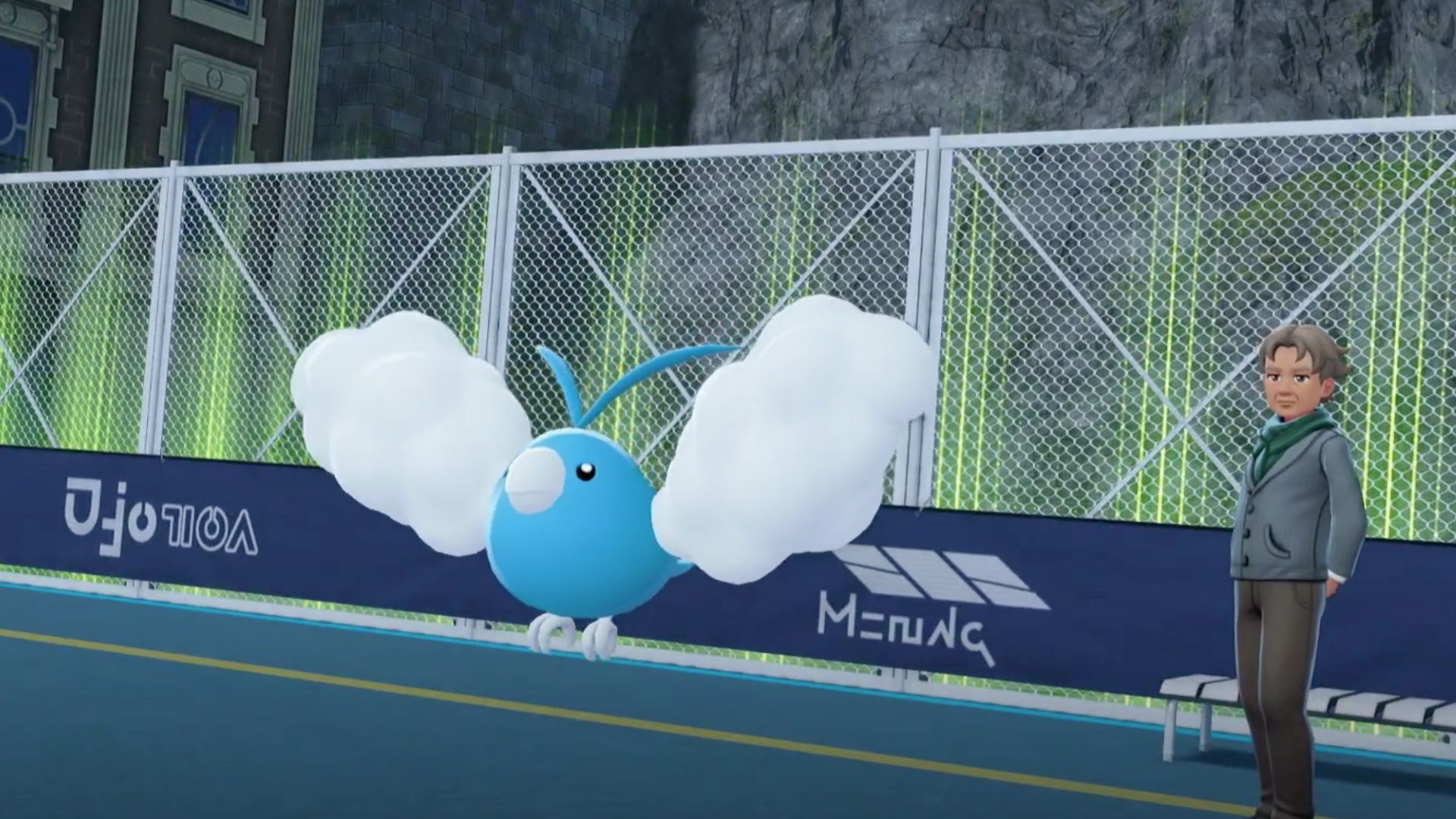 Swablu in A Berry Clever Plan quest. (Image via TPC | @ZaFrostPet/YouTube)