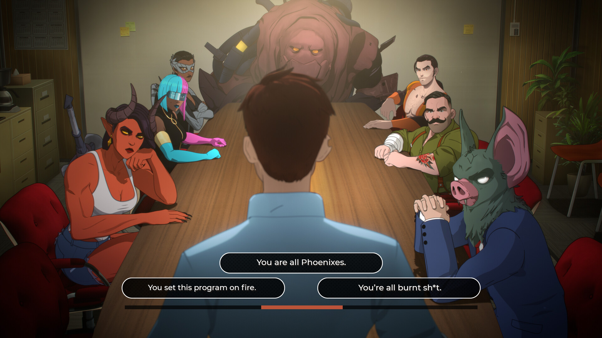 Manage the life of reformed villains in Dispatch (Image via AdHoc Studio)