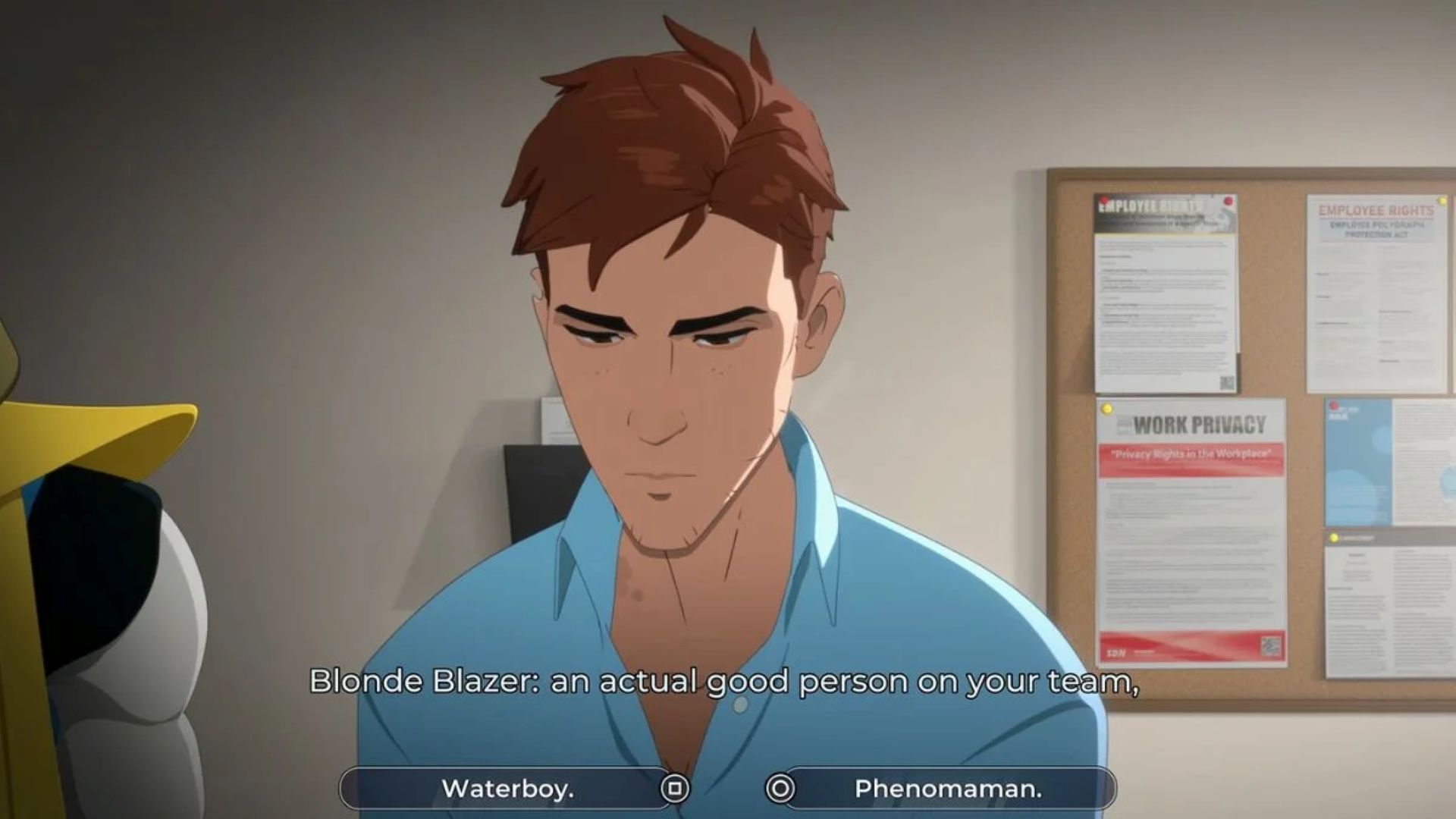 Pick between Phenomaman and Waterboy to join the Z-Team in Dispatch (Image via AdHoc Studio)