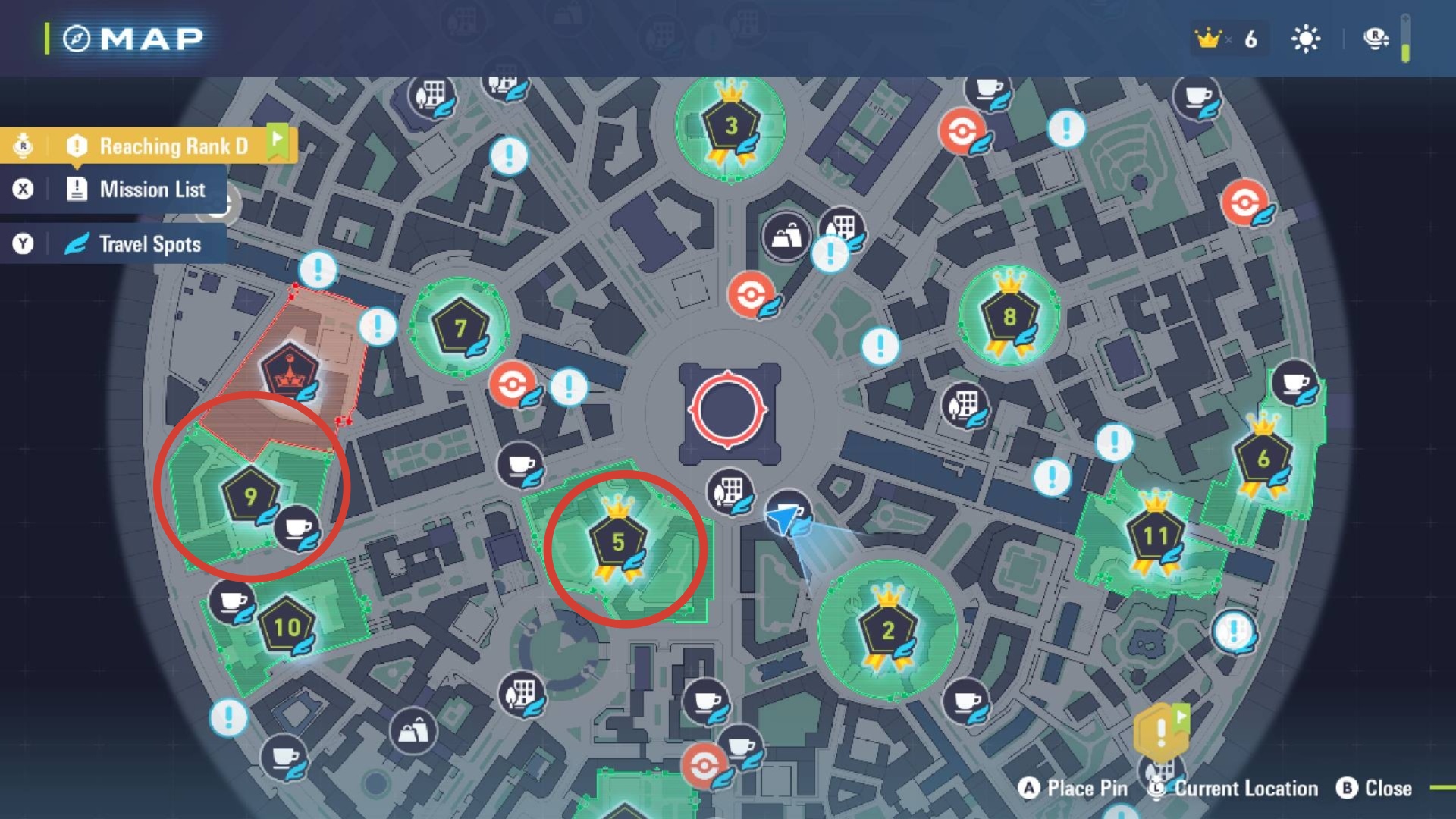 Spawn locations of Abra and Kadabra in Pokemon Legends Z-A (Image TPC)