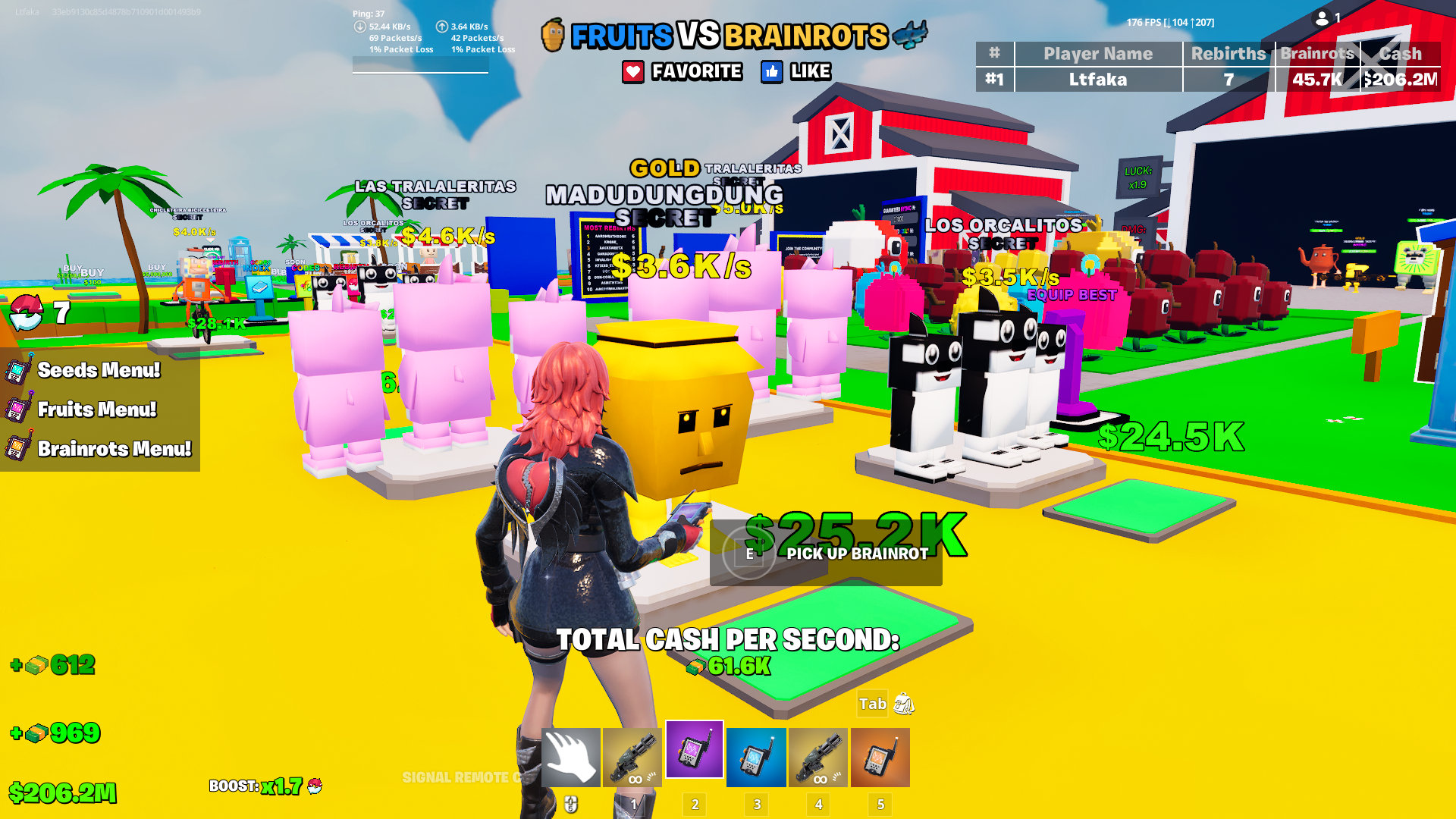 An image from Fortnite Fruits vs Brainrots