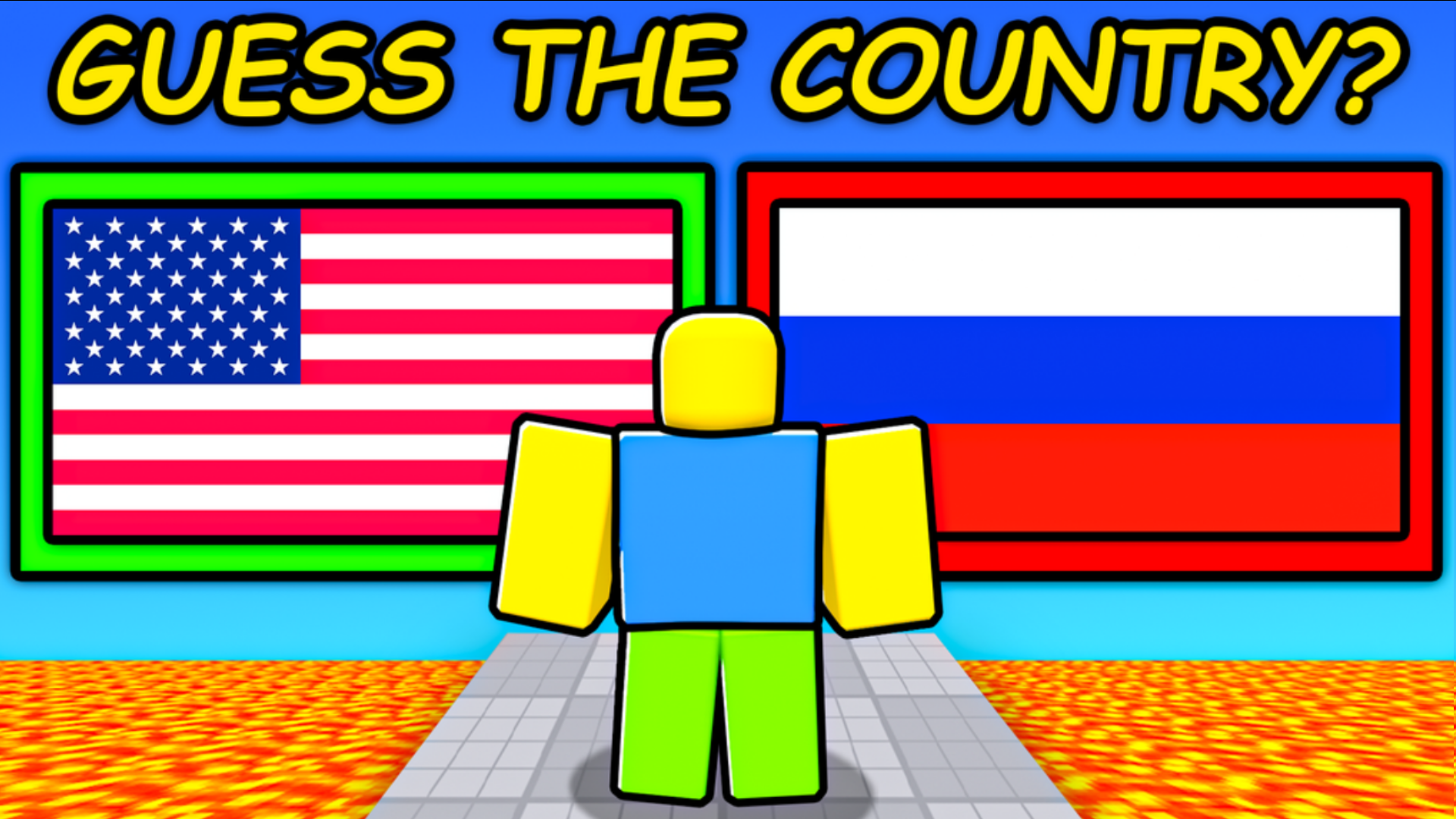 A feature image from Guess the Country Flag or Die on Roblox