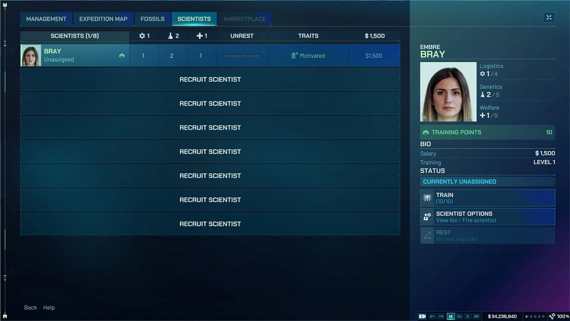 Build a Control Center and use it to recruit scientists (Source: Frontier Developments)