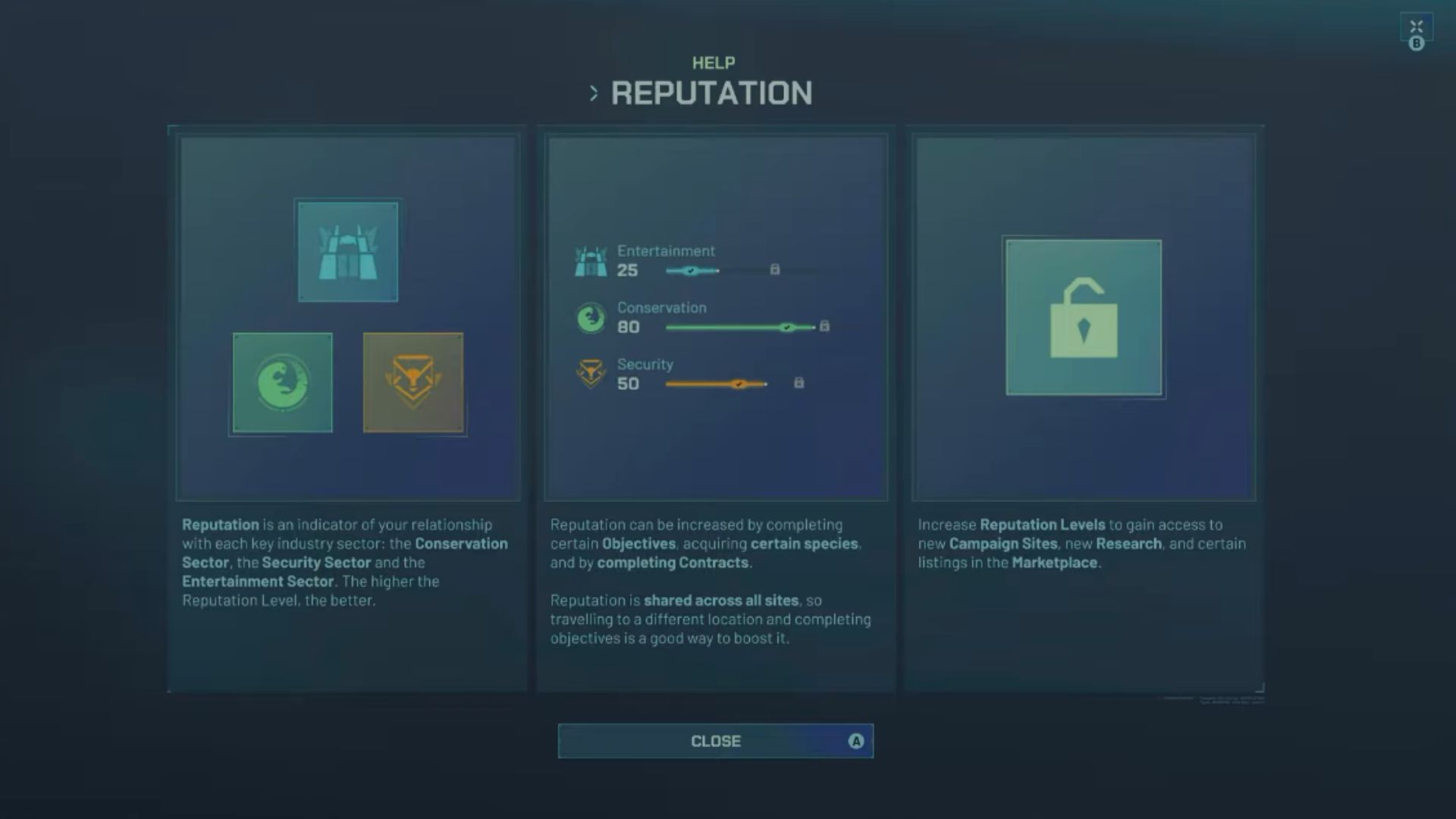 Reputation in Jurassic World Evolution 3 (Source: Frontier Developments | Gamers Heroes/YouTube)
