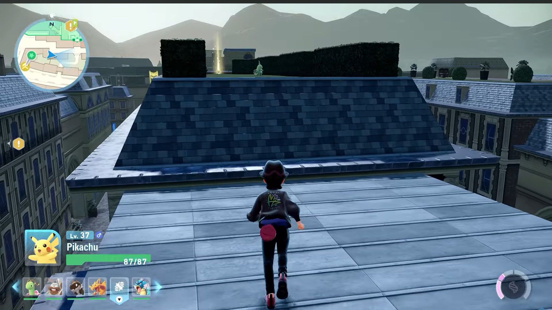 Explore the rooftops of Lumiose City to find the first variant in this evolution lineup (Image via TPC | @Gamers Heroes/YouTube)