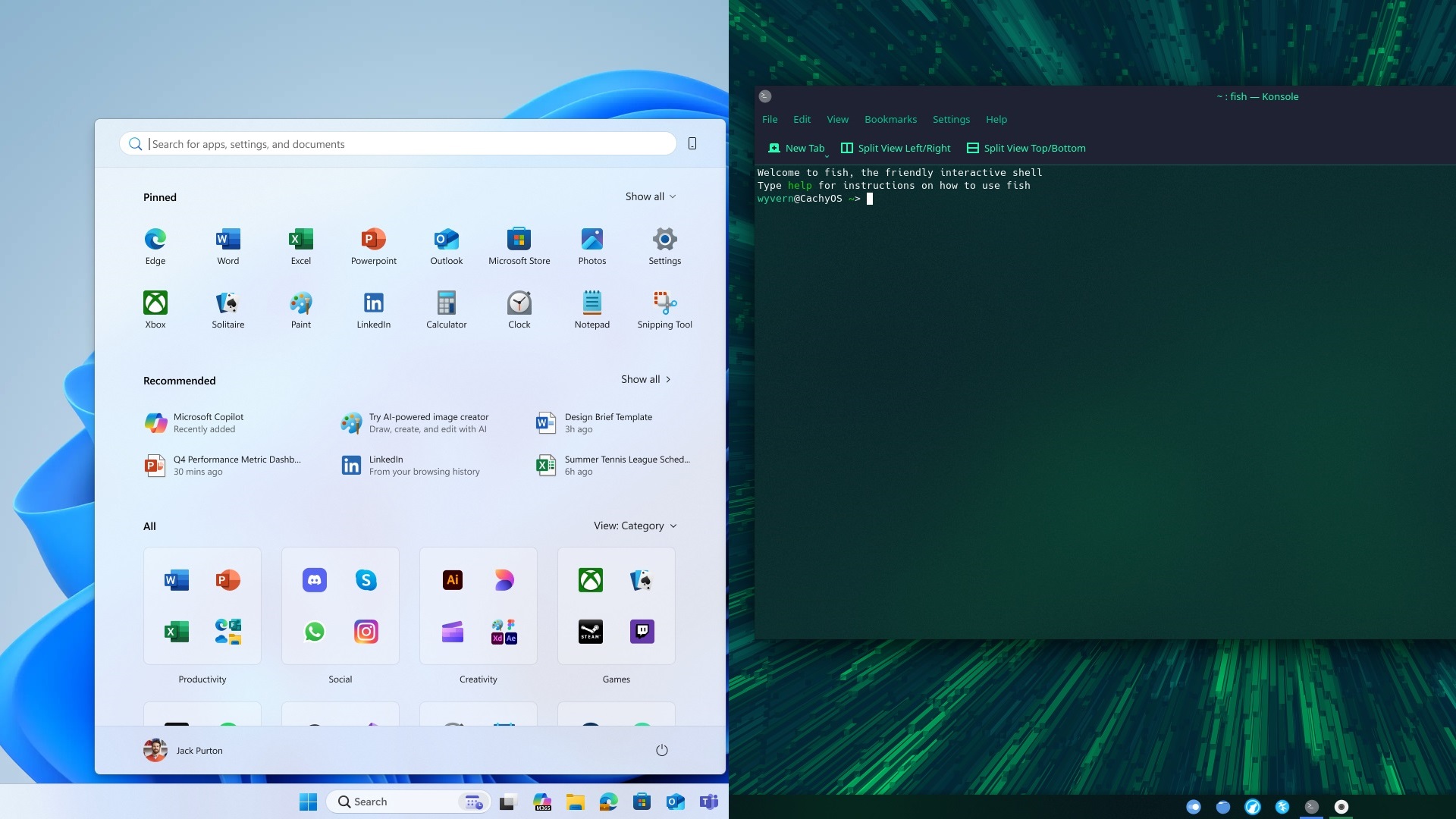 Picture of Windows 11 and CachyOS
