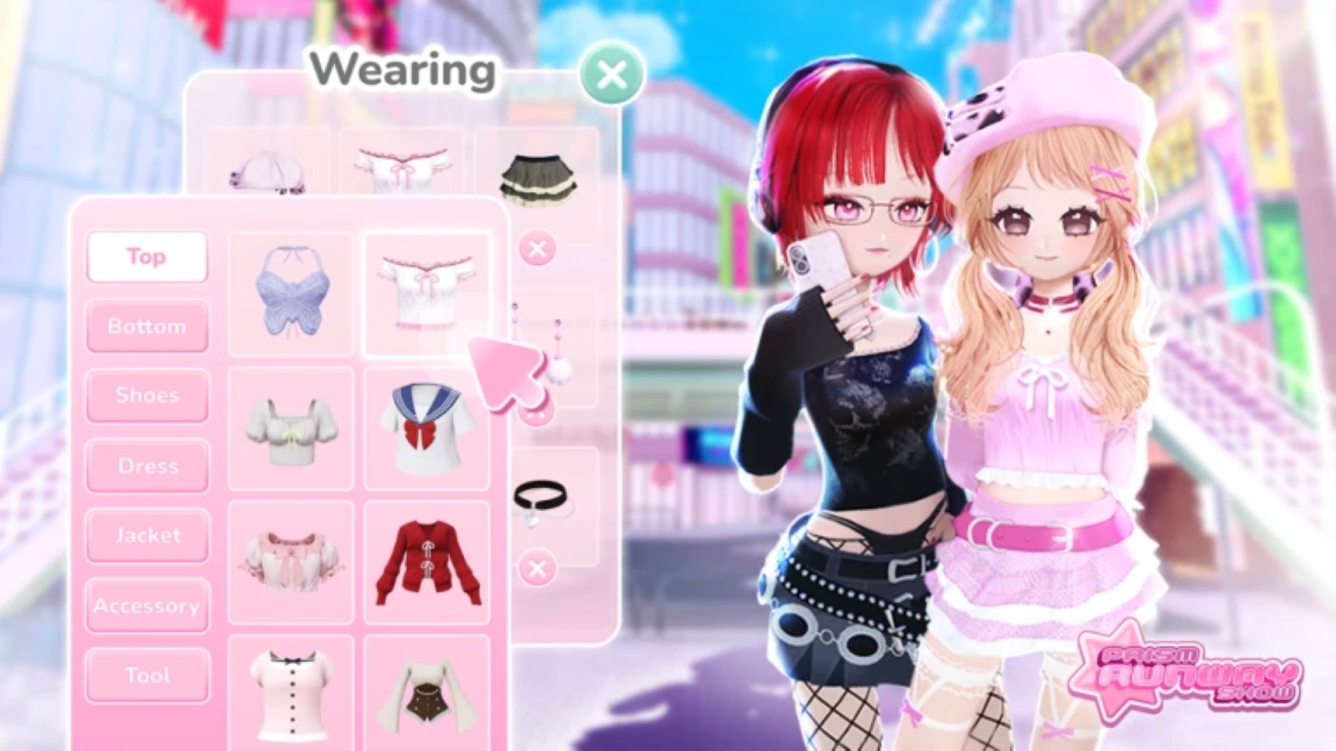 Redeeming codes in Prism Runway Show (Image via Roblox Corporation)
