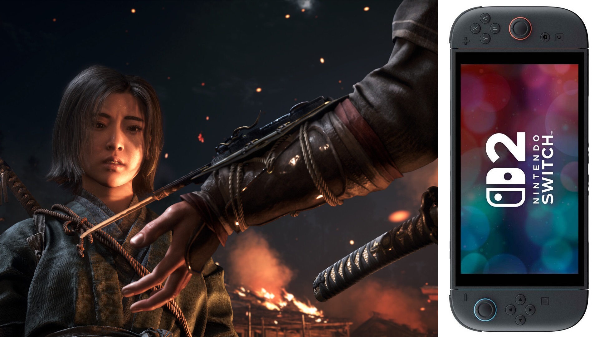 Picture of Naoe in AC Shadows and Nintendo Switch 2