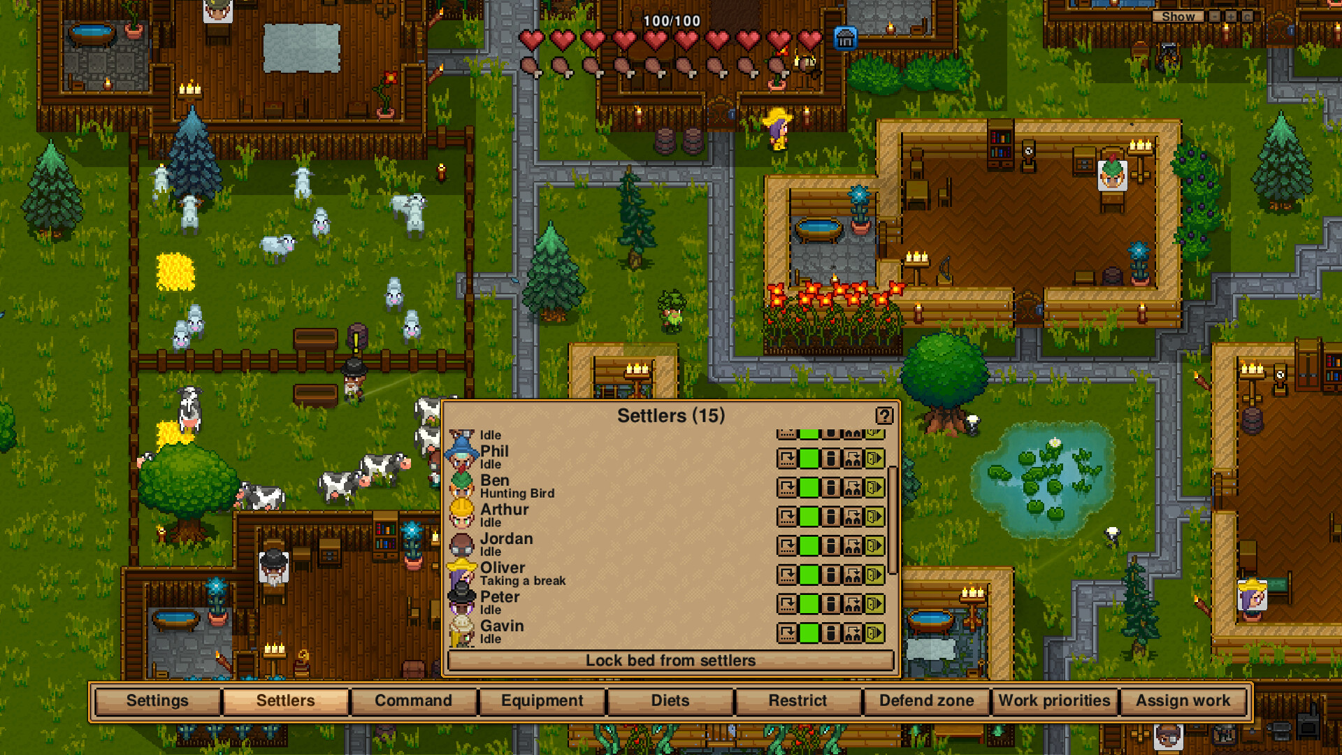 Bring animals into a fenced area to capture them in Necesse (Image via Fair Games ApS)